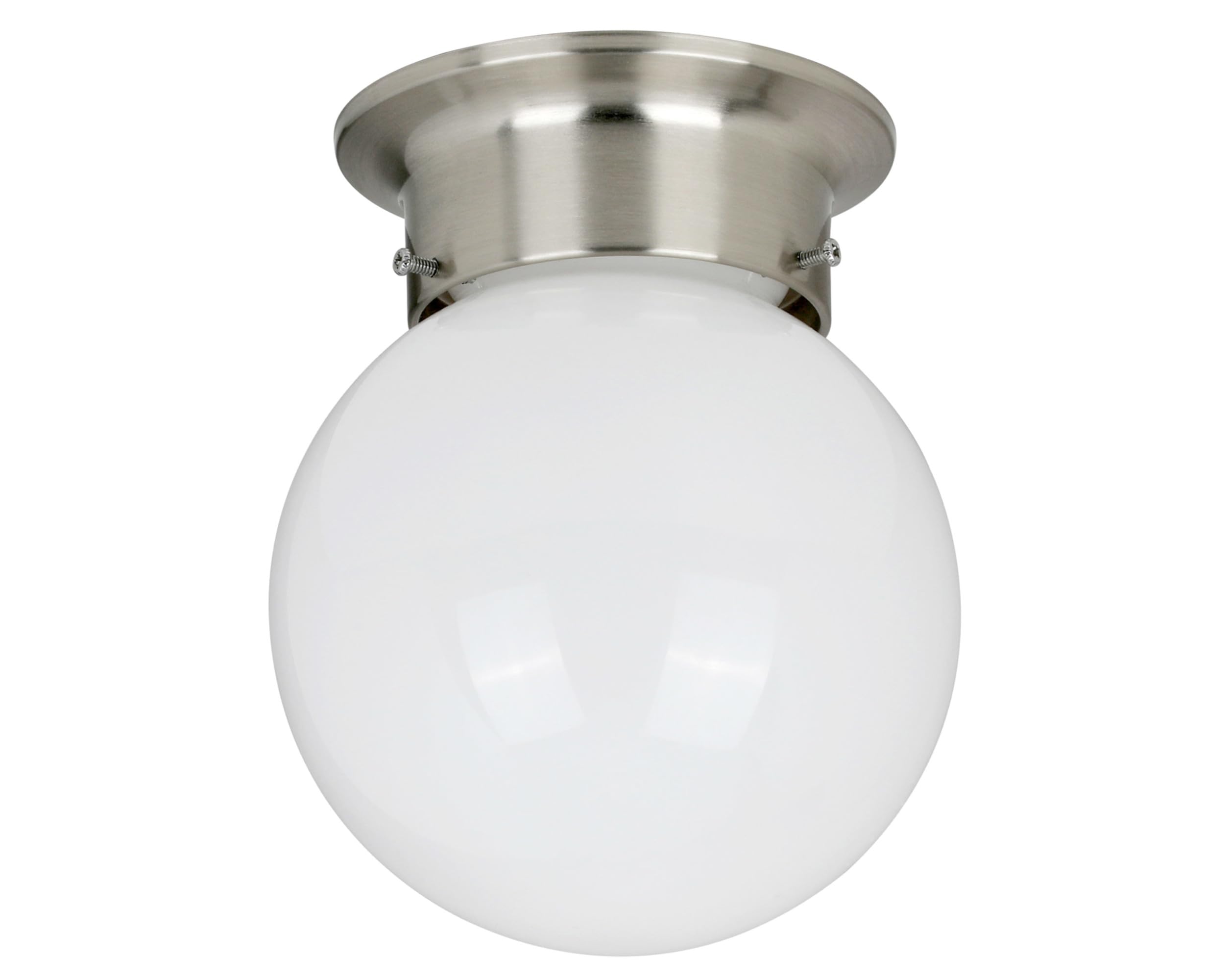 Miseno ML3224 6" Wide Flush Mount Globe Ceiling Fixture - Brushed Nickel