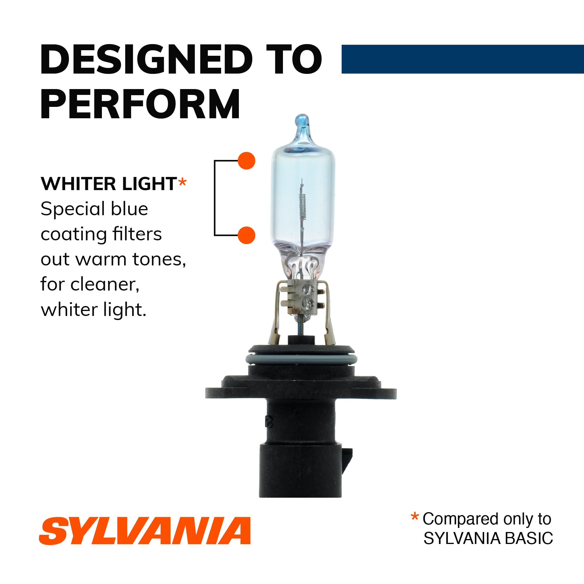 SYLVANIA - 9005XS SilverStar - High Performance Halogen Headlight Bulb, High Beam, Low Beam and Fog Replacement Bulb, Brighter D