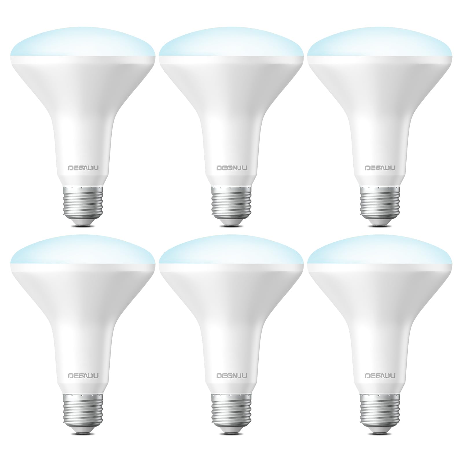 DEGNJU 6 Pack BR30 LED Recessed Light Bulb, Dimmable Indoor Flood Light Bulbs CRI80 7W Equivalent 65W 5000K Daylight 650 Lumens, 15000 Lifetime Hours E26 Base LED Can Light Bulb, Flicker-Free