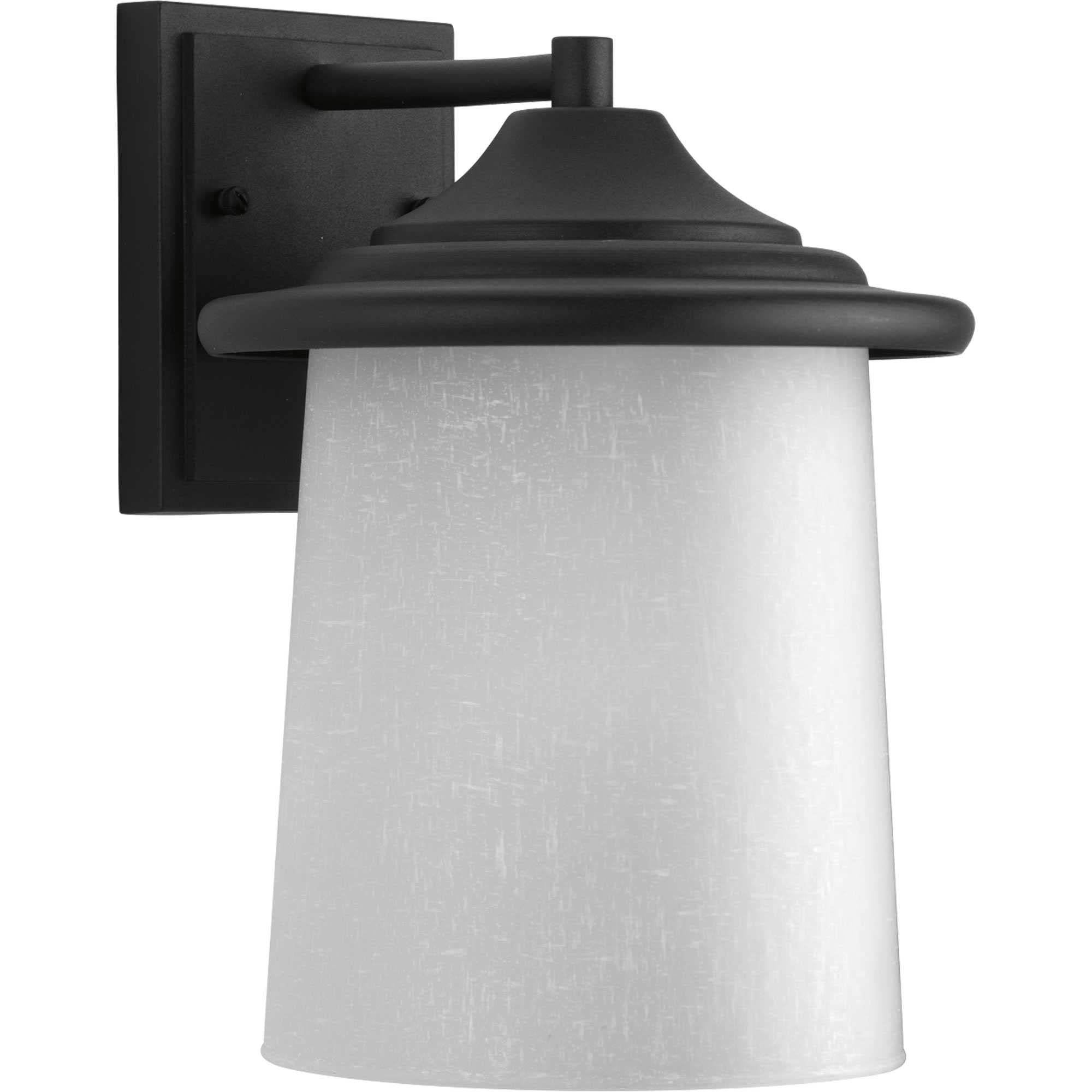 Progress Lighting 1-Light Outdoor Wall Lantern, Textured Black, Aluminum, 8in, Model P6060-31