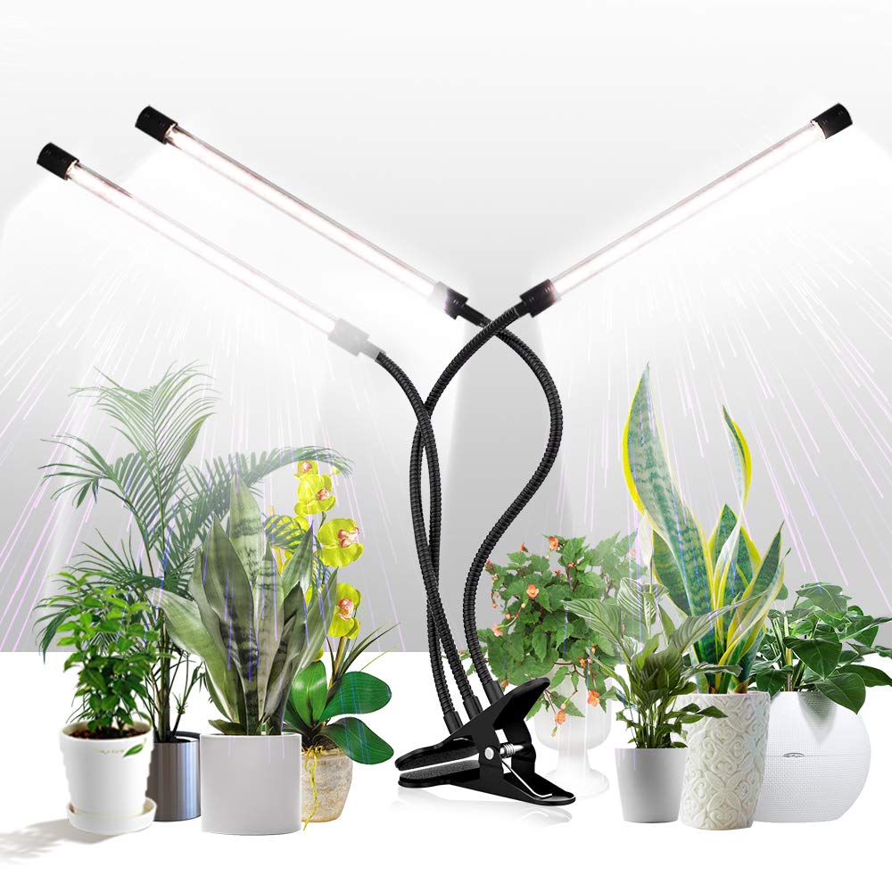 Ghodec Grow Light For Indoor Plants,6000K 126Led Clip Plant Lights With Flexible Gooseneck & Timer Setting 4/8/12H,5 Dimmable Le