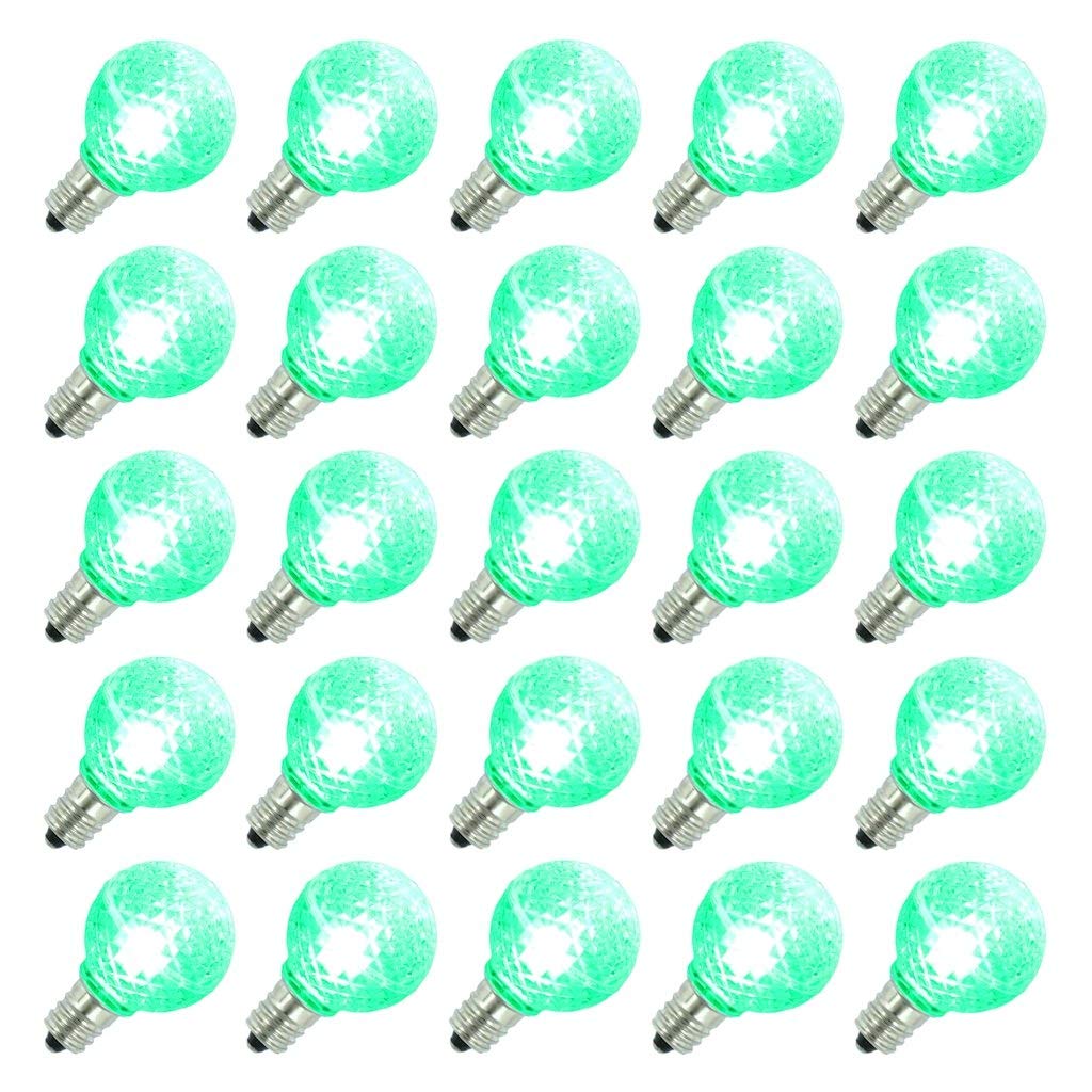 Vickerman G30 LED Bulb E12 Nickel Base 0.45W Green - Pack of 25
