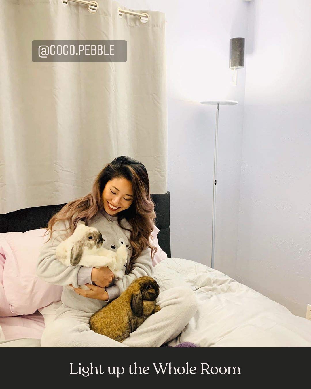 Brightech Sky Led Floor Lamp, Torchiere Super Bright Floor Lamp For Living Rooms & Offices - Dimmable, Tall Standing Lamp For Be