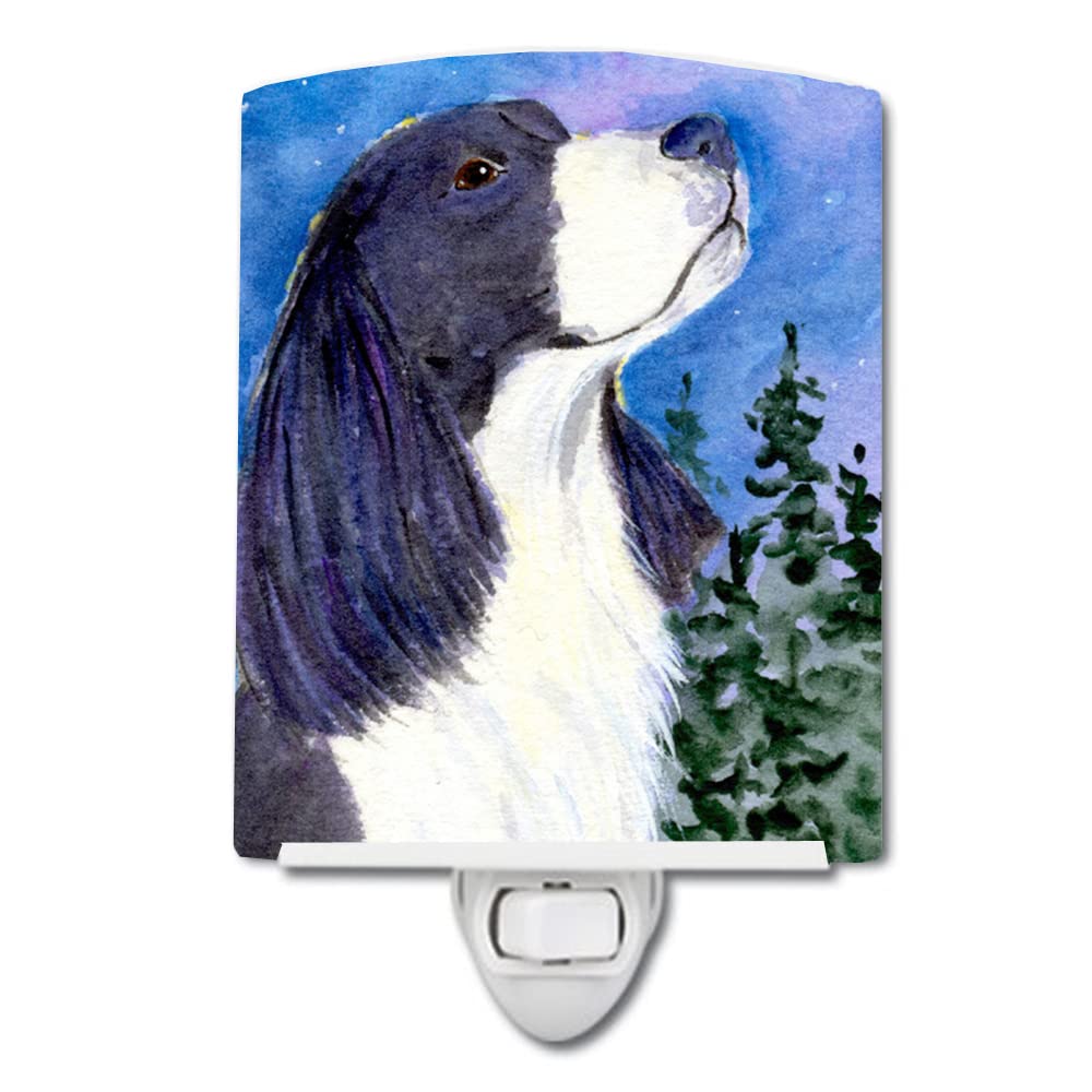 Carolines Treasures Ceramic Night Light, English Springer Spaniel, UL-Certified, 6x4x3 inches, Multicolor, Model SS8985CNL