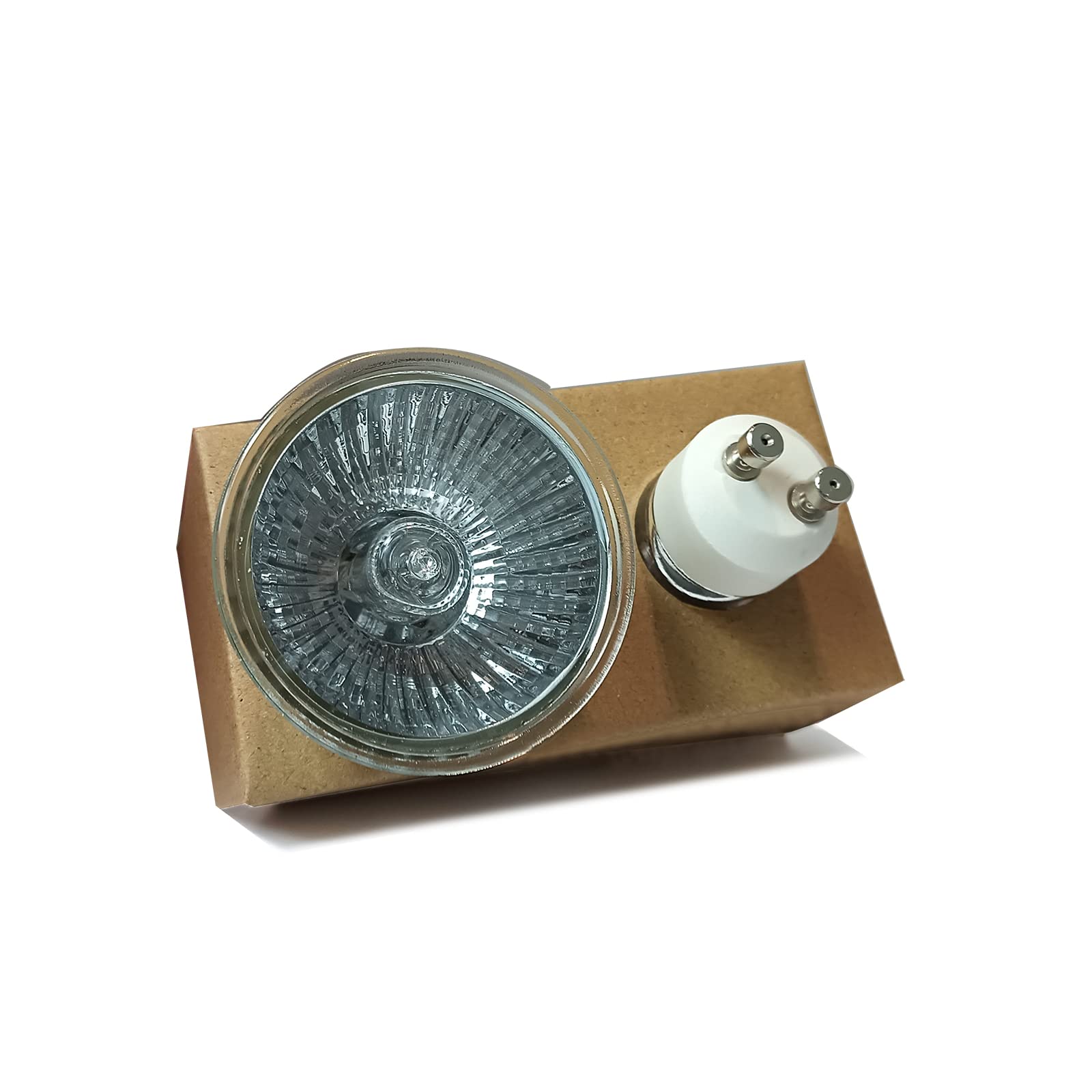 Elenhome GU10 Bulb 50W Dimmable 2800K Warm White Halogen, 2 Pack, Full Glass Cover, Model E50-GU10-2