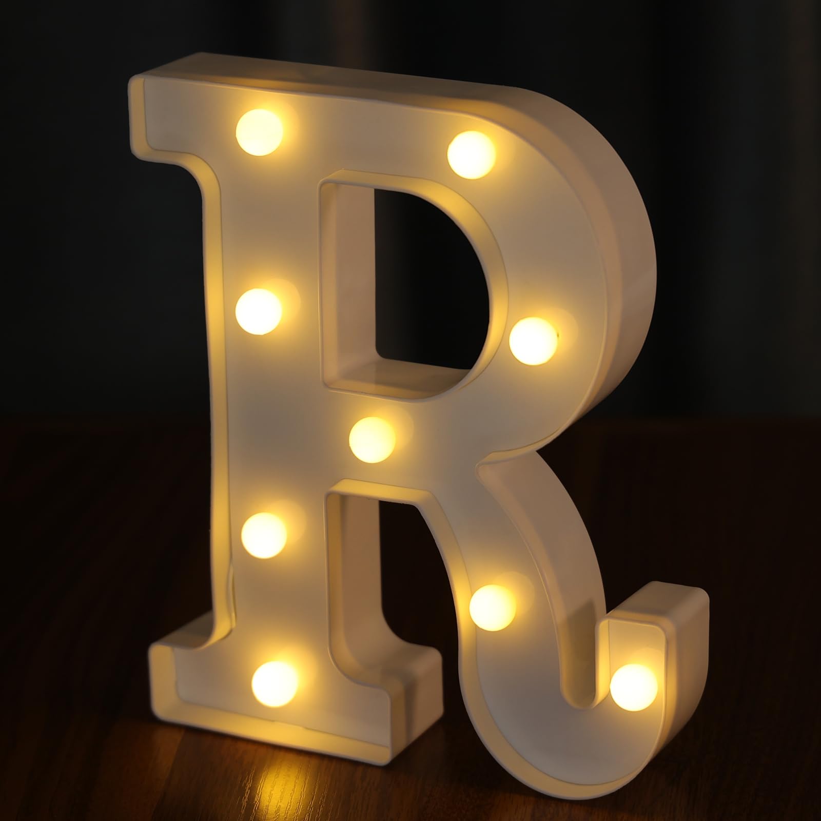 IFDGCTK LED Letter Lights, Decorative Battery-Powered Marquee Letters, Warm Light-R, 26 Alphabet Letters for Home Decor and Parties