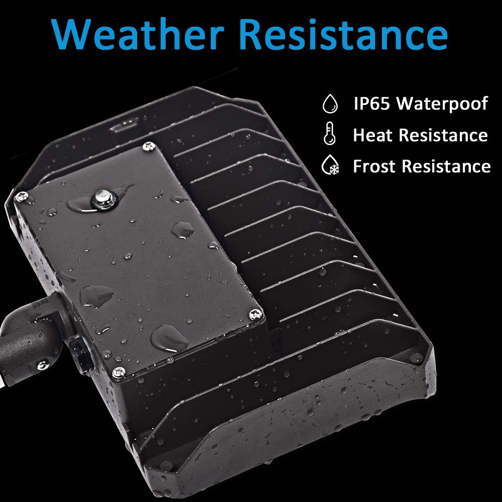Szgmjia 60W Led Flood Light With Knuckle, Outdoor Security Fixture Dusk-To-Dawn Photocell 5000K 7,800Lm(300W Equivalent) Ip65 Waterproof With Base For Wall Mount For Entrance Garden Yards