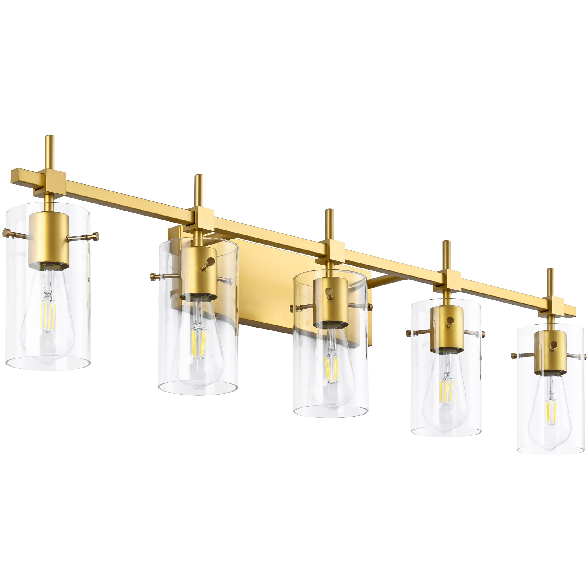 Solfart Gold Vanity Light Fixtures Bathroom Lighting Over Mirror Wall Lights 5 Lights Bathroom Light