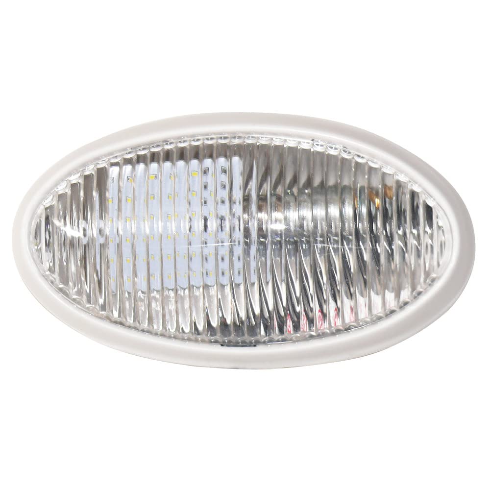 Valterra Diamond Incandescent Porch Light, 12V, Metal, 6inx3.5inx2in, Warm White, Model DG71258VP, Easy Installation, Oval Shape