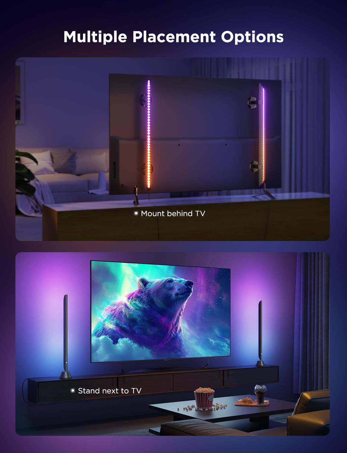 Govee Smart Tv Light Bars, Upgraded 31 Inch Led Light Bars With Scene And Music Modes, Rgbic Wifi Tv Light Bars, Multiple Placem