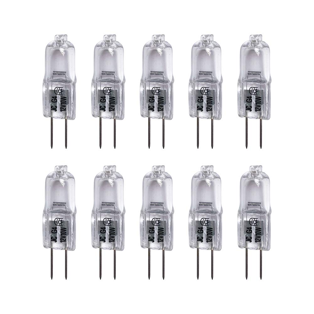 VSTAR 10 Watt T3 G4 Base 12 Volt 2500 Hours Light Bulb 10W 12V 2900K Landscape,10 Pack