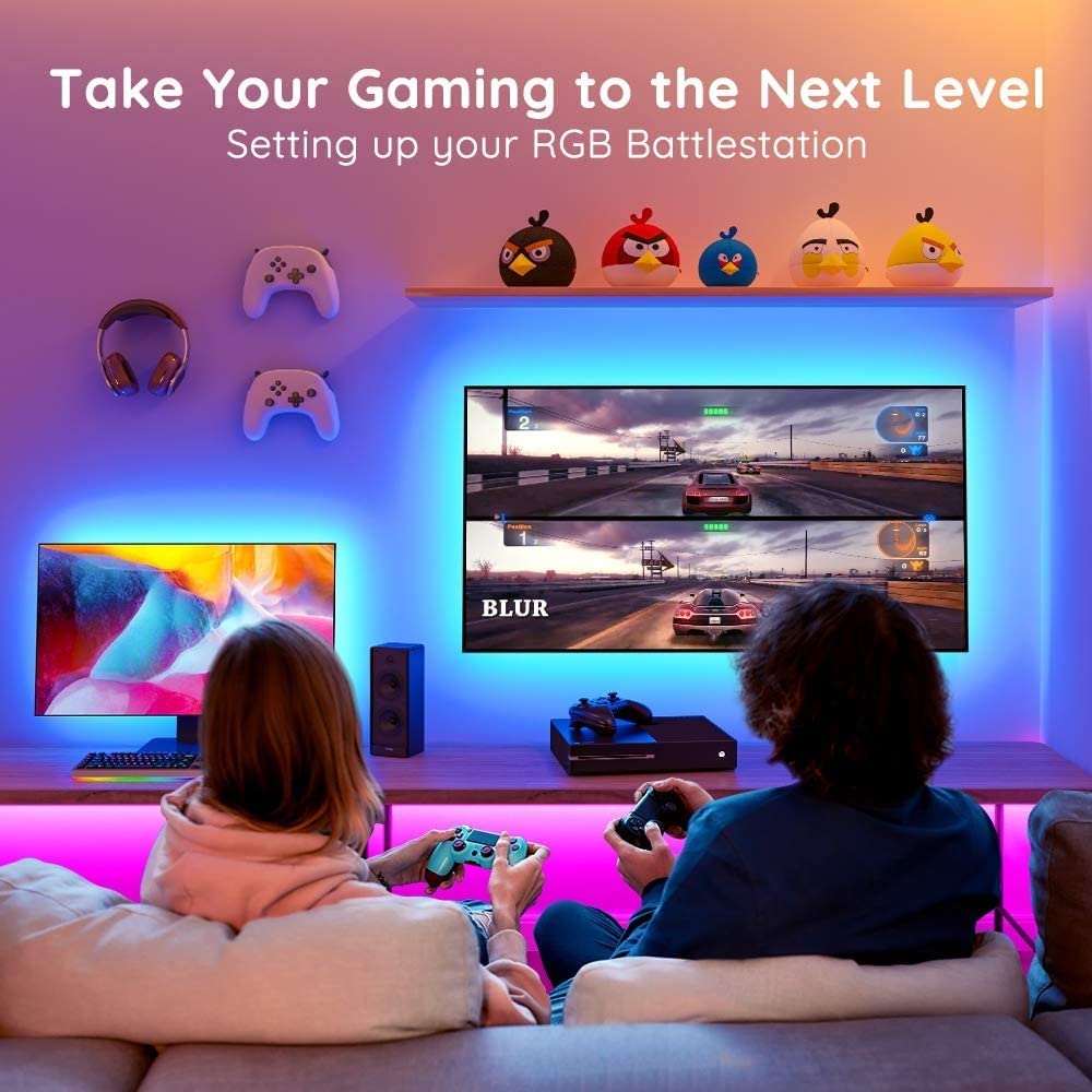 Nexlux LED Light Strip for 60-70 Inch TV, RGB Color, APP Controlled, Easy Installation, Backlight for Gaming