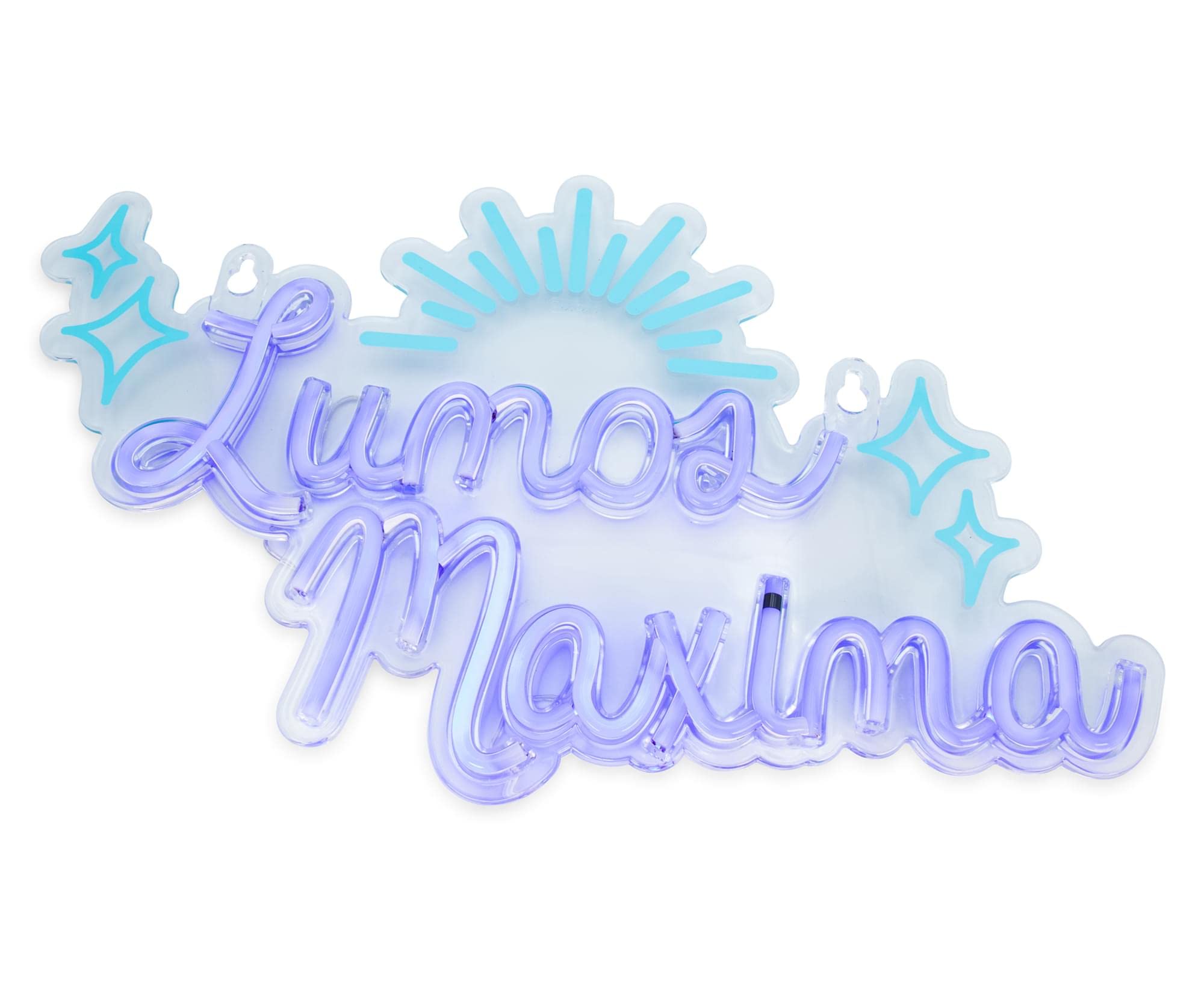 Harry Potter Lumos Maxima Hanging LED Neon Wall Light | Ready To Hang Wall Decor Artwork | Wizarding World Mood Light Sign For B