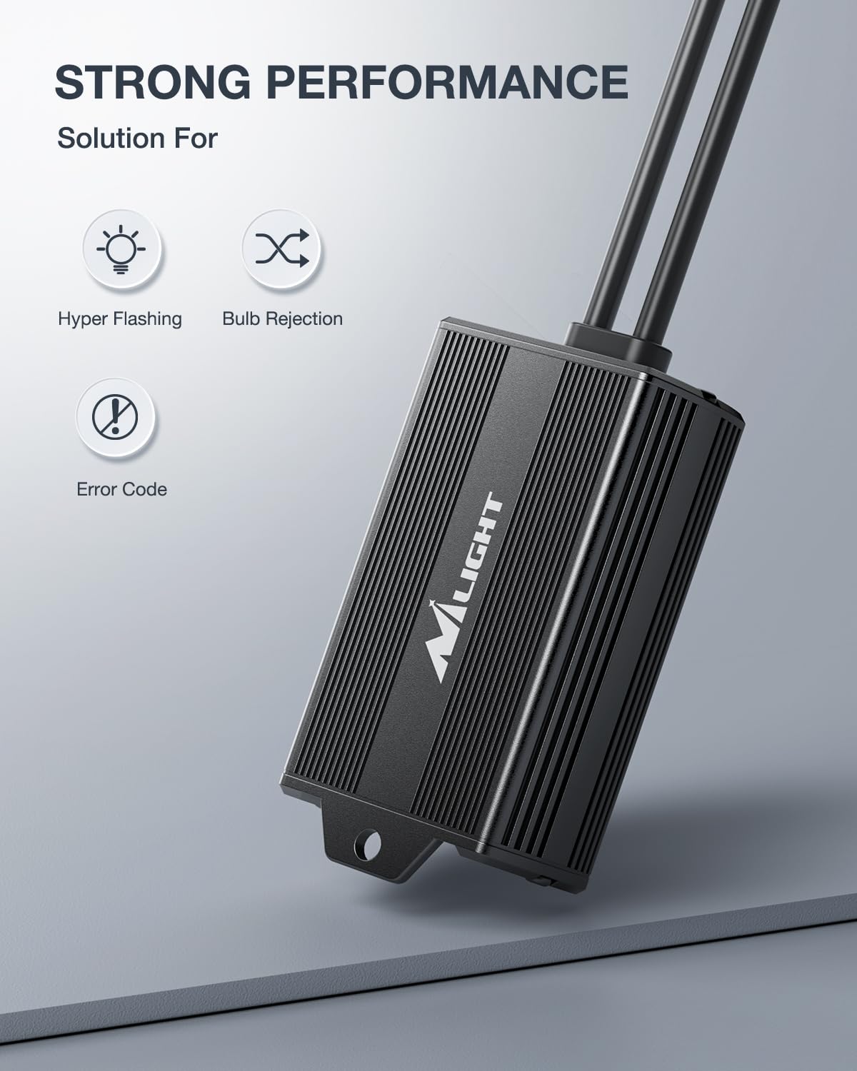 Nilight 9005/9006/9012 LED CANbus Decoder - Anti-Flickering Harness Error Free Resistor Capacitor for LED Headlight Bulb, Pack o