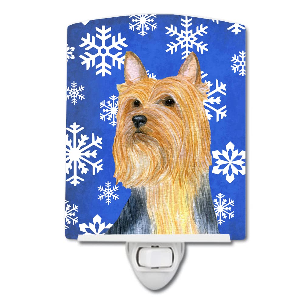 Carolines Treasures Ceramic Night Light Silky Terrier 6x4x3in Model LH9271CNL Multicolor UL-Certified for Bedroom Bathroom Nursery