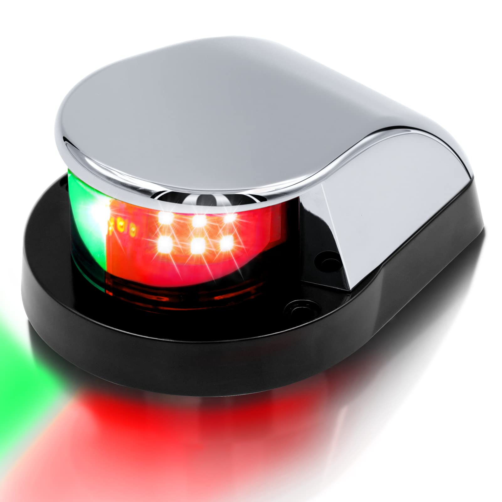 Obcursco Boat Bow Navigation Lights, Marine Led Navigation Light Ideal For Pontoon, Skiff, And Small Boat