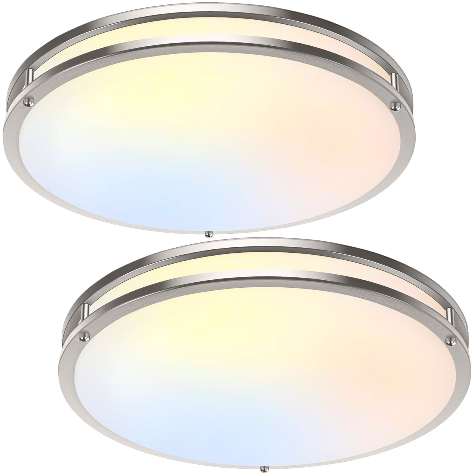 18inch 50W LED Flush Mount Ceiling Lights 5600lm Super Bright  Dimmable LED Ceiling Light Fixtures 2700K-6500K 5CCT Adjusted  2-Pack Modern Light Fixtures Ceiling for Living Room Bedroom Kitchen