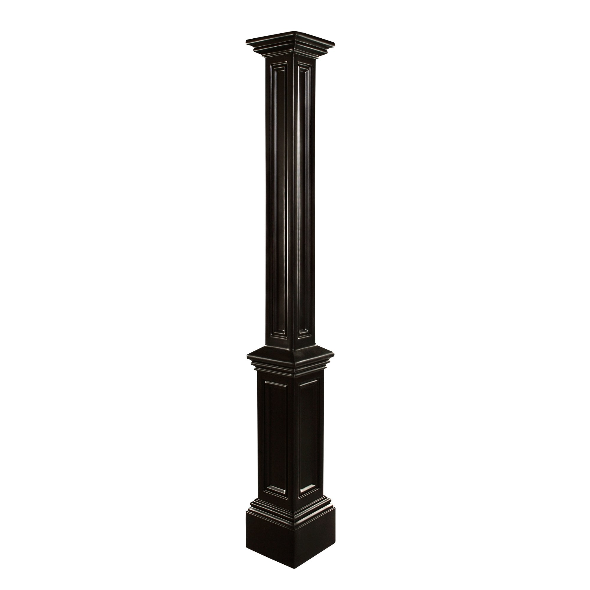 Mayne Signature Lamp Post - Black - Dimensions: 9.5In L X 9.5In W X 72In H - Fade Resistant - Polyethylene Lamp Post (5837-B)