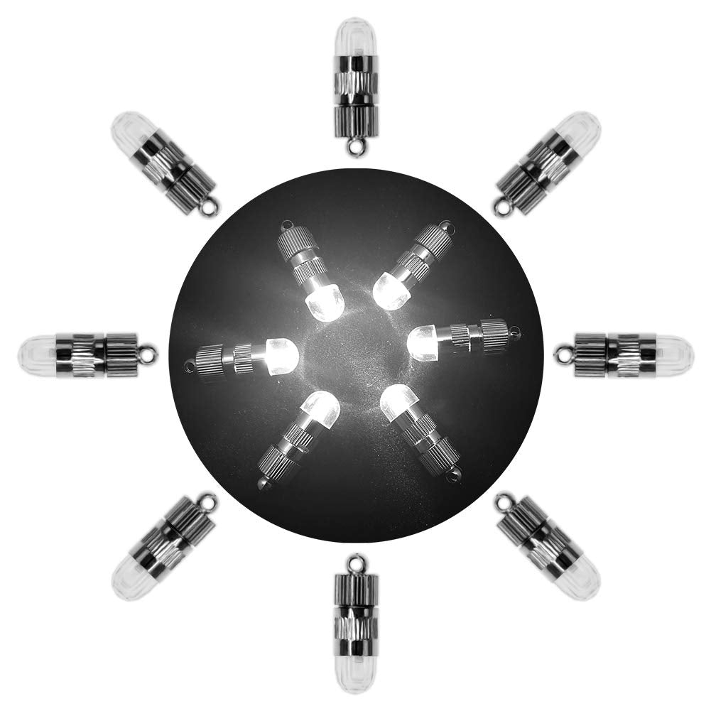 Sumdirect Pack Of 12/30/50/100 Colorful Led Mini Non-Blinking Lights For Paper Lanterns Balloons Floral Wedding Halloween Christmas Party Decoration Centerpieces (12, White)