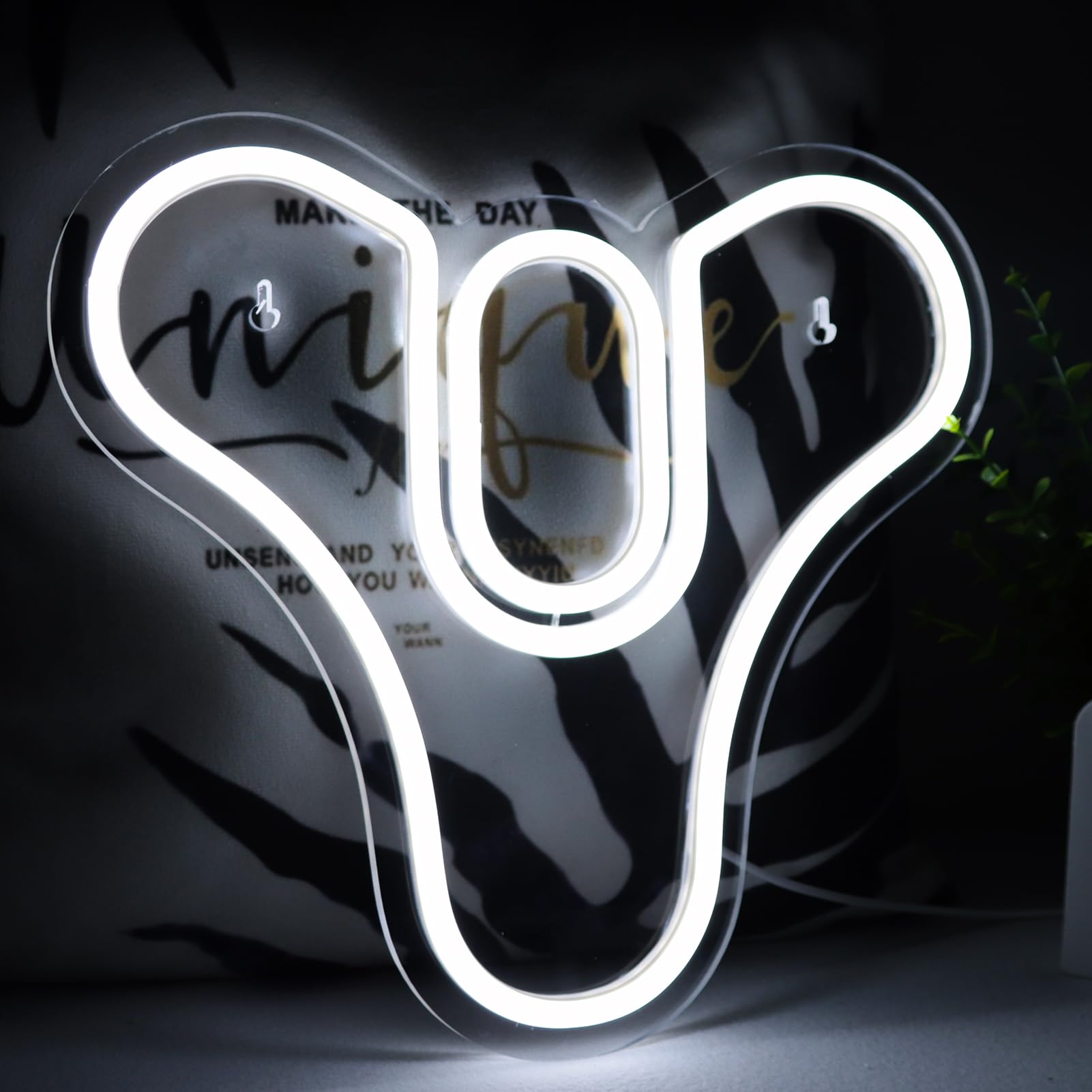 Pugna Neon Wall Sign - LED Light for Bedroom, Man Cave, Bar, Pub - 10inx11in - NS-destiny 2 logo