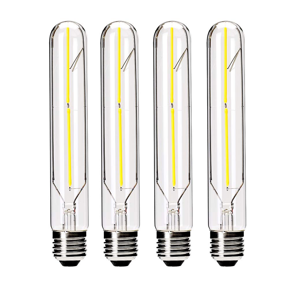 Dimmable 4W Led Tube Bulbs 4000K Daylight White, T10 Tubular Edison Style Led Filament Bulb, Vintage Light Bulbs 40 Watt Equival