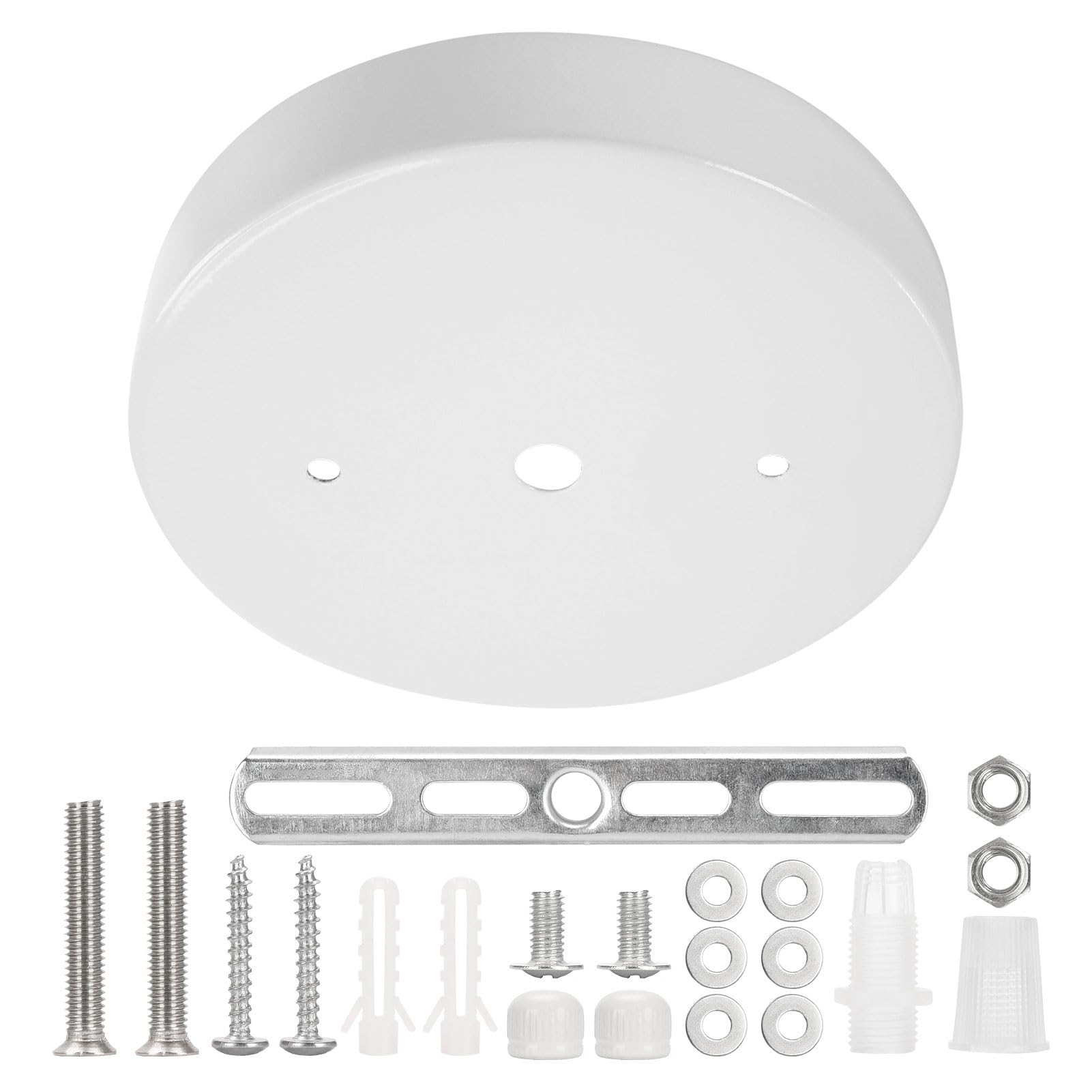 Sangle Sopffy Pendant Light Canopy Kit  5.8 Inches Ceiling Lighting Canopy Kit With All Mounting Hardware Modern Chandelier Ceiling Plate Cover For Pendant Lighting Fixtures  White (White)