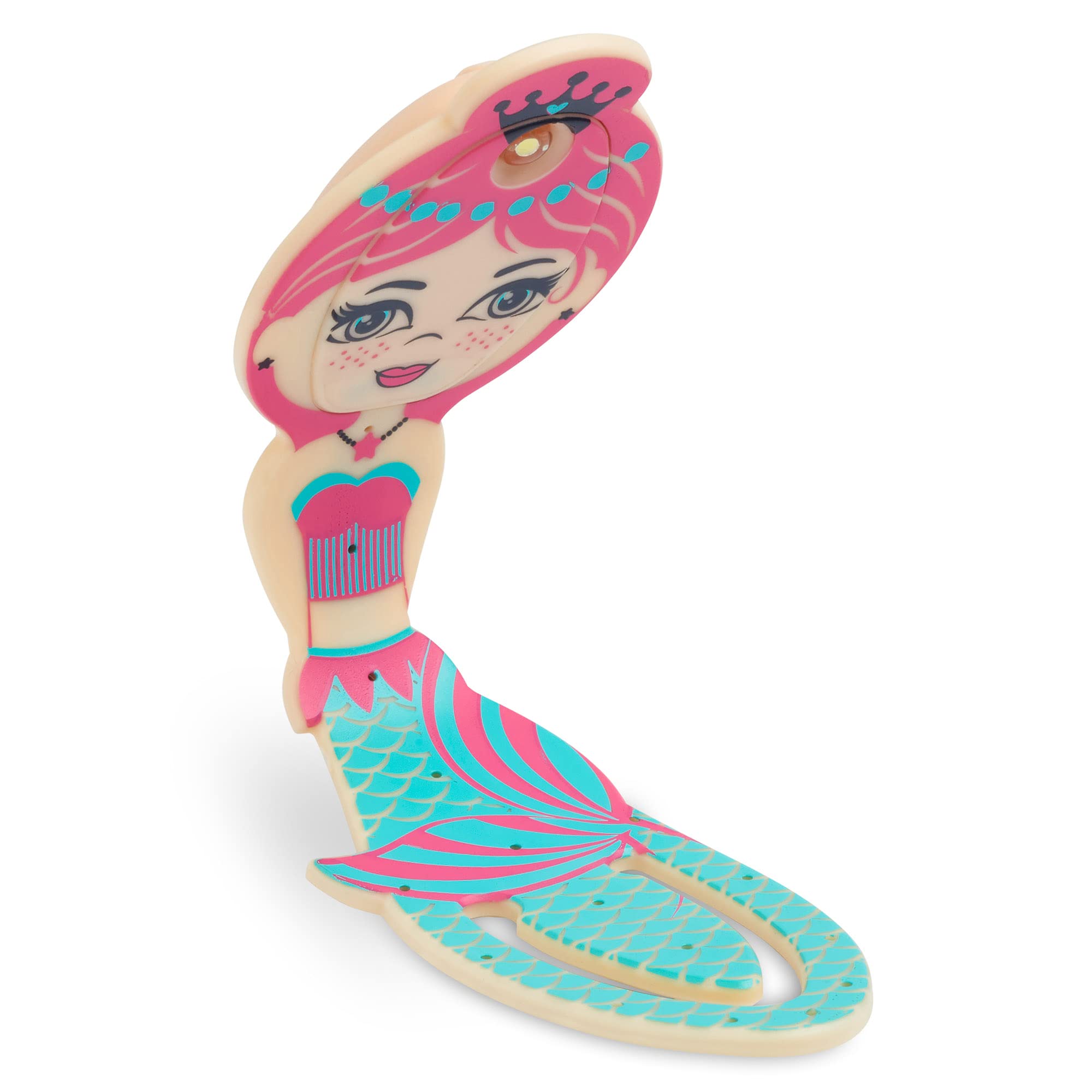Gifts for Readers & Writers Bookmark Reading Light Mermaid Teal - 2in1 Clip On Bookmark Kids Book Light for Reading Night in Bed