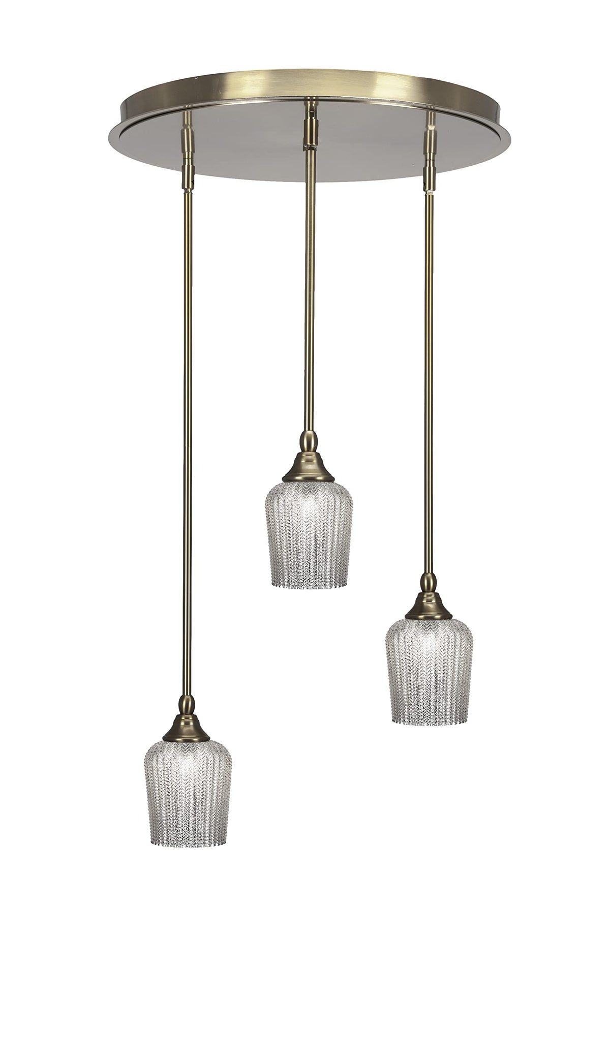 Empire 3 Light Cluster Pendalier in New Age Brass Finish (2183-NAB-4283)