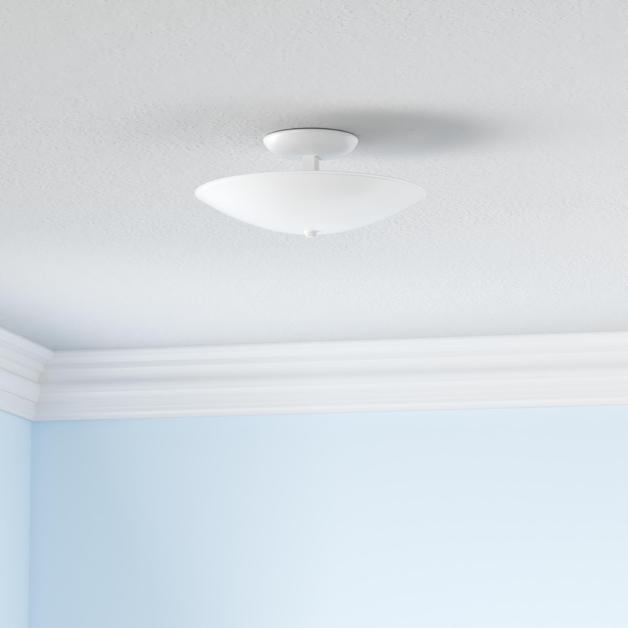 Progress Lighting P4609-30 Lighting Accessory, 12-Inch Diameter x 5.5-Inch Height, White, Porcelain/Steel Material