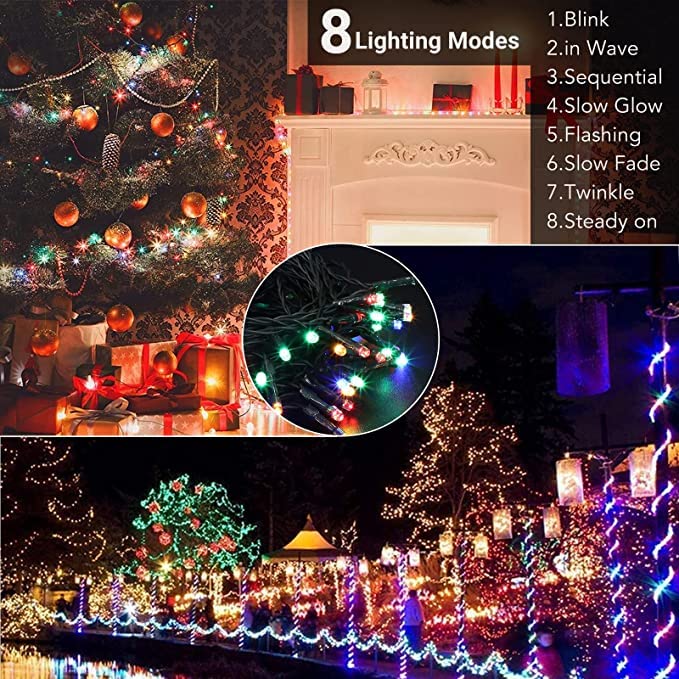 Gesto 55 Meter Serial String Led Light with 8 Modes Changing Controller for Home Decoration,Diwali,Christmas,Patio Garden Yard,T