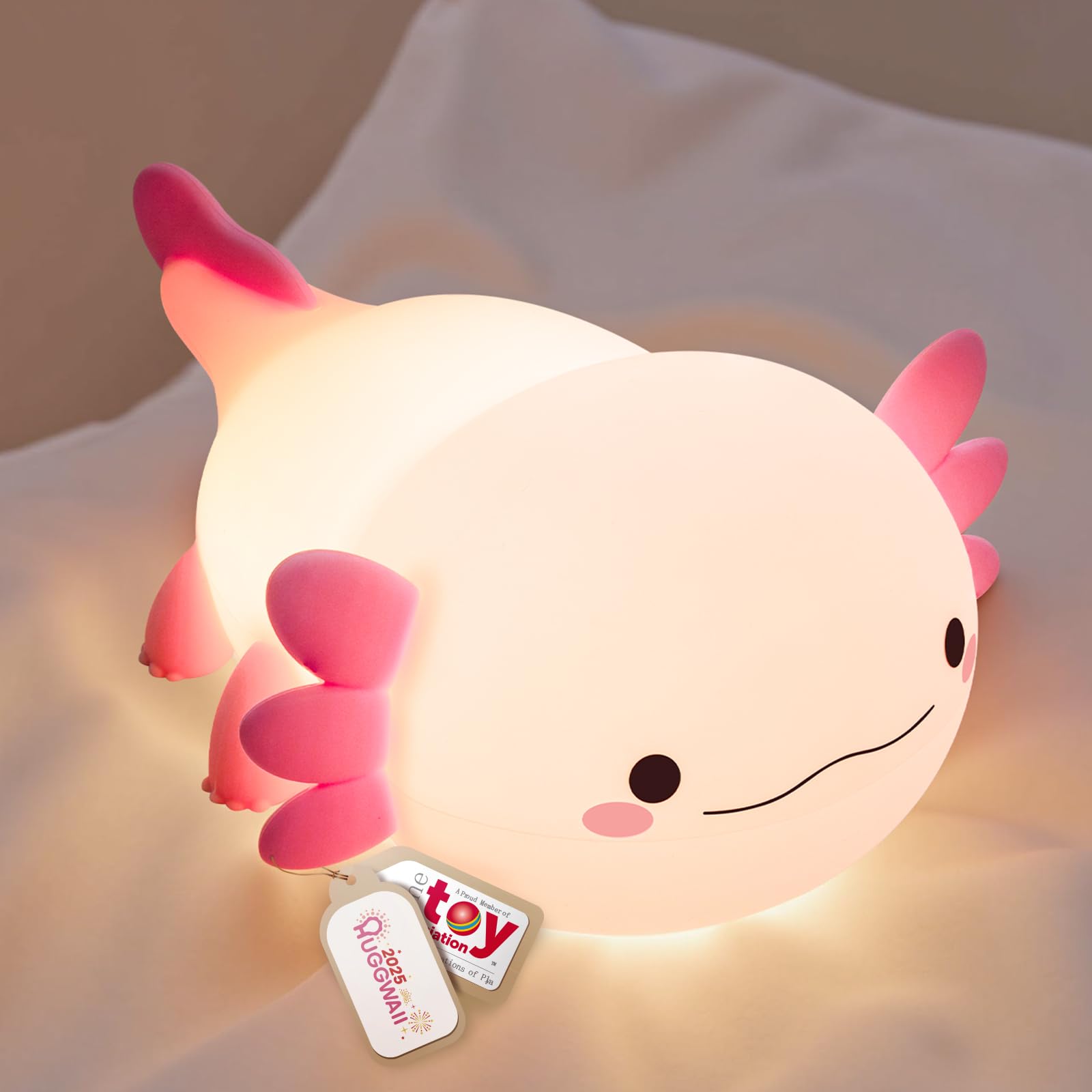 Caaaat Silicone Pumpkin Duck Night Light with 3 Levels of Brightness for Kids, 7 Colors Kawaii Lamp for Bedroom Halloween Decor,