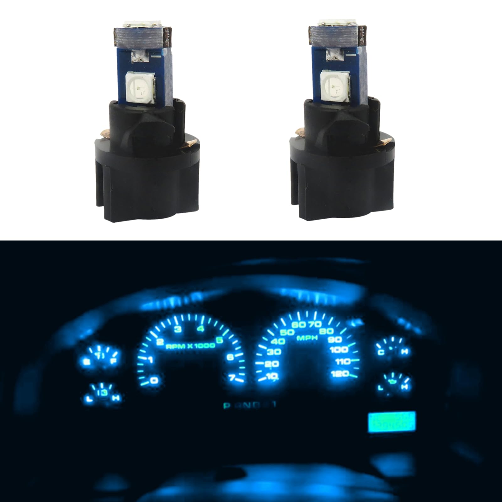 Wljh 74 Led Bulb Dash Lights 3Smd Super Bright T5 2721 37 286 Wedge Pc74 Twist Socket Automotive Instrument Panel Gauge Light Ki