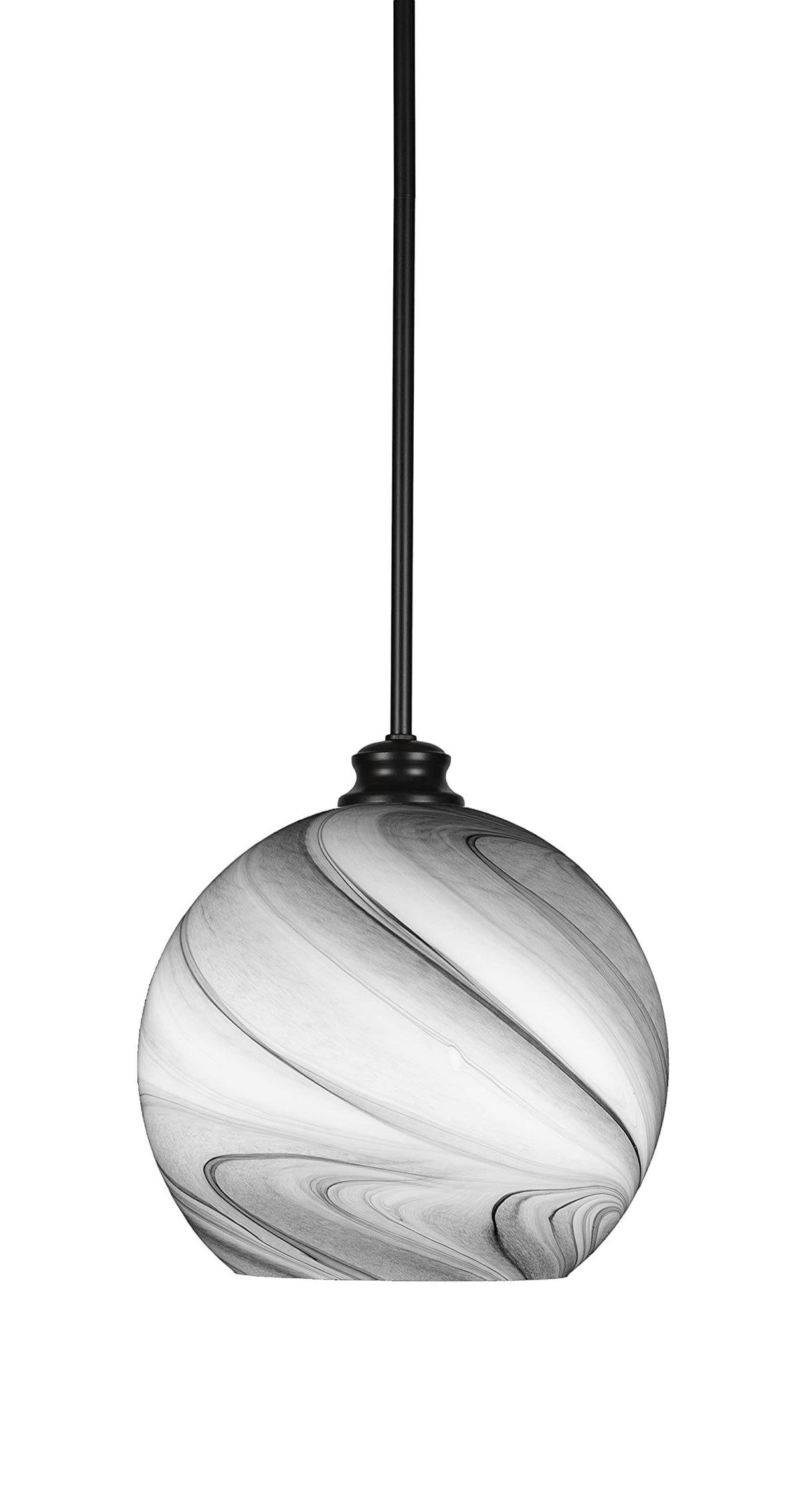 Toltec Lighting Kimbro 1 Light Pendant in Matte Black (71-MB-4369)