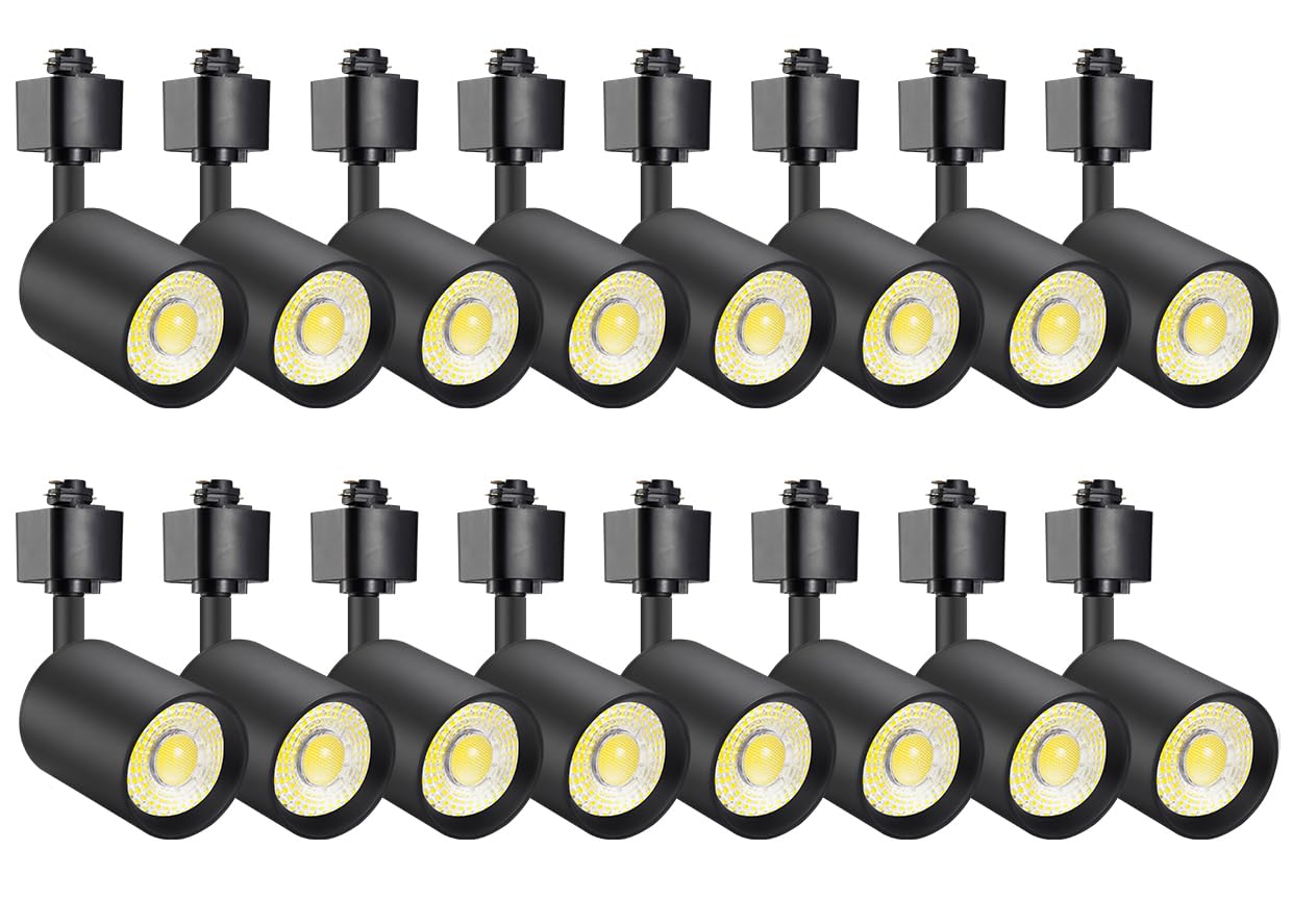 VANoopee 16-Pack 10W Dimmable LED Track Lighting Heads H Type Track Light Replacement Fixtures Bright 3000K Warm White Ceiling S