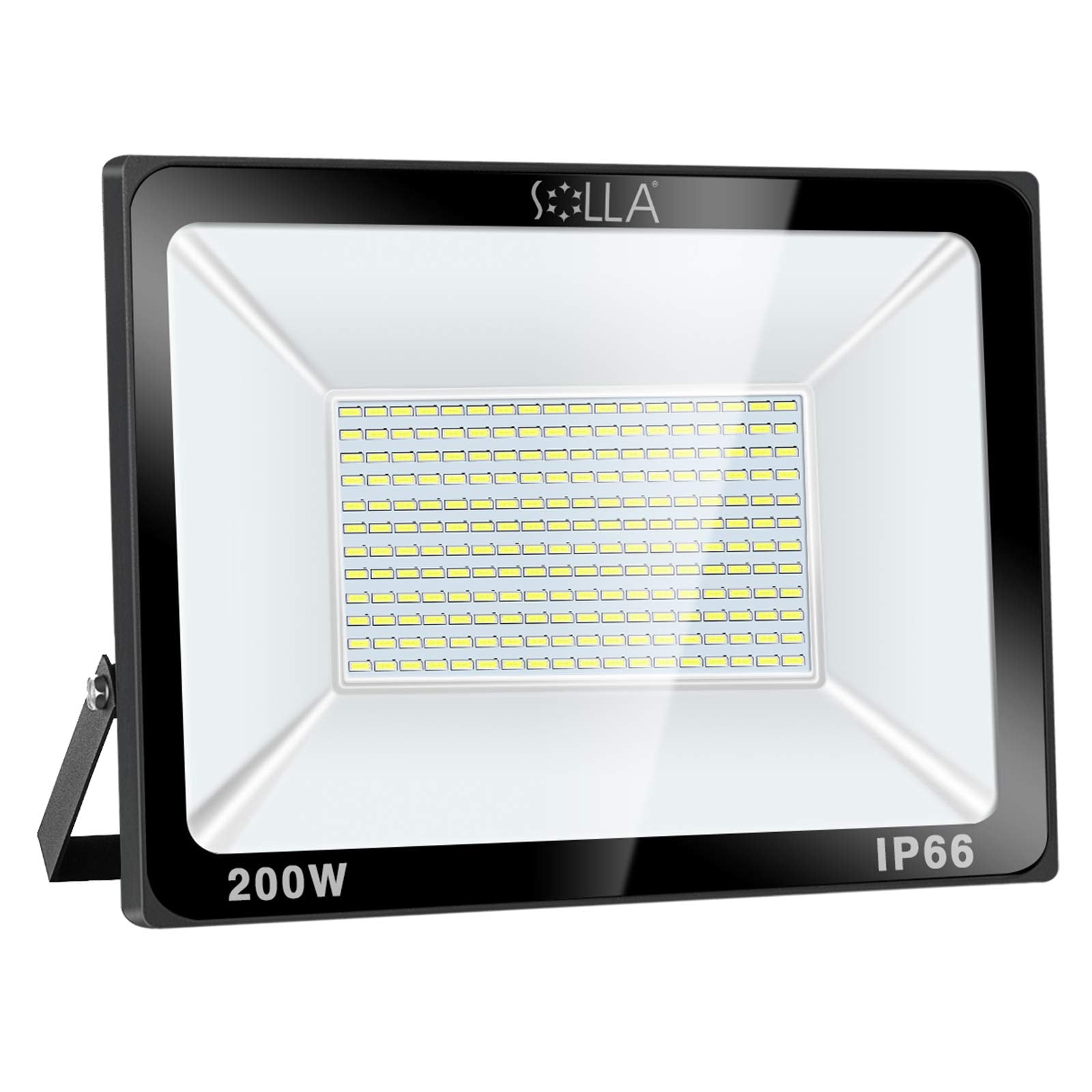 SOLLA 200W LED Flood Light Outdoor, 20000lm, IP66 Waterproof, 3000K Warm White, Aluminum, Model HT-001