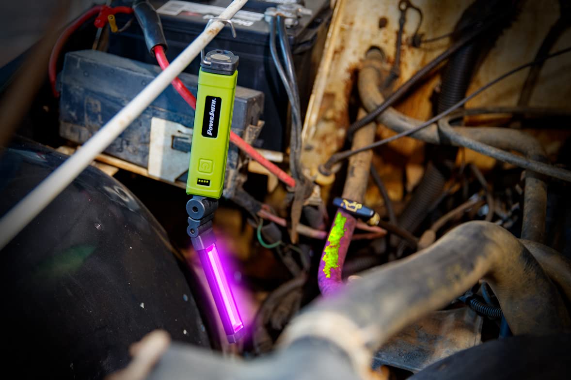 Powersmith Foldable Rechargeable Work 600 Lm Magnetic Light With Flood, Spot, Uv Modes, And Usb Output For Mobile Device Chargin