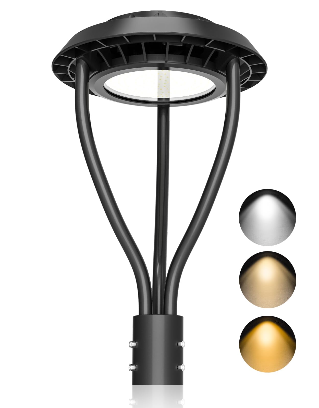 KUKUPPO 10Pack 80W LED Post Top Light ETL&DLC Listed 11200Lm Adjustable CCT 3000K/4000K/5000K, Adjustable Wattage 80W/64W/48W Ou