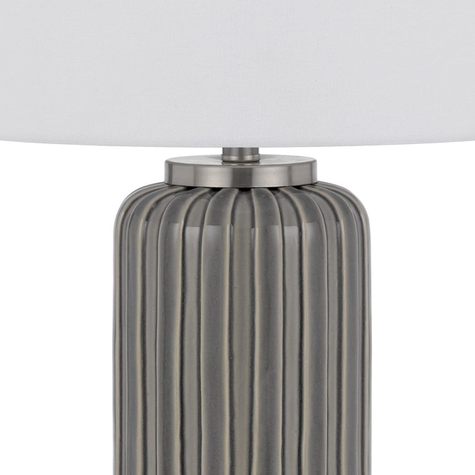 Benzara Ceramic Table Lamp with Dimmer, 29 in., Gray, Model BM272340