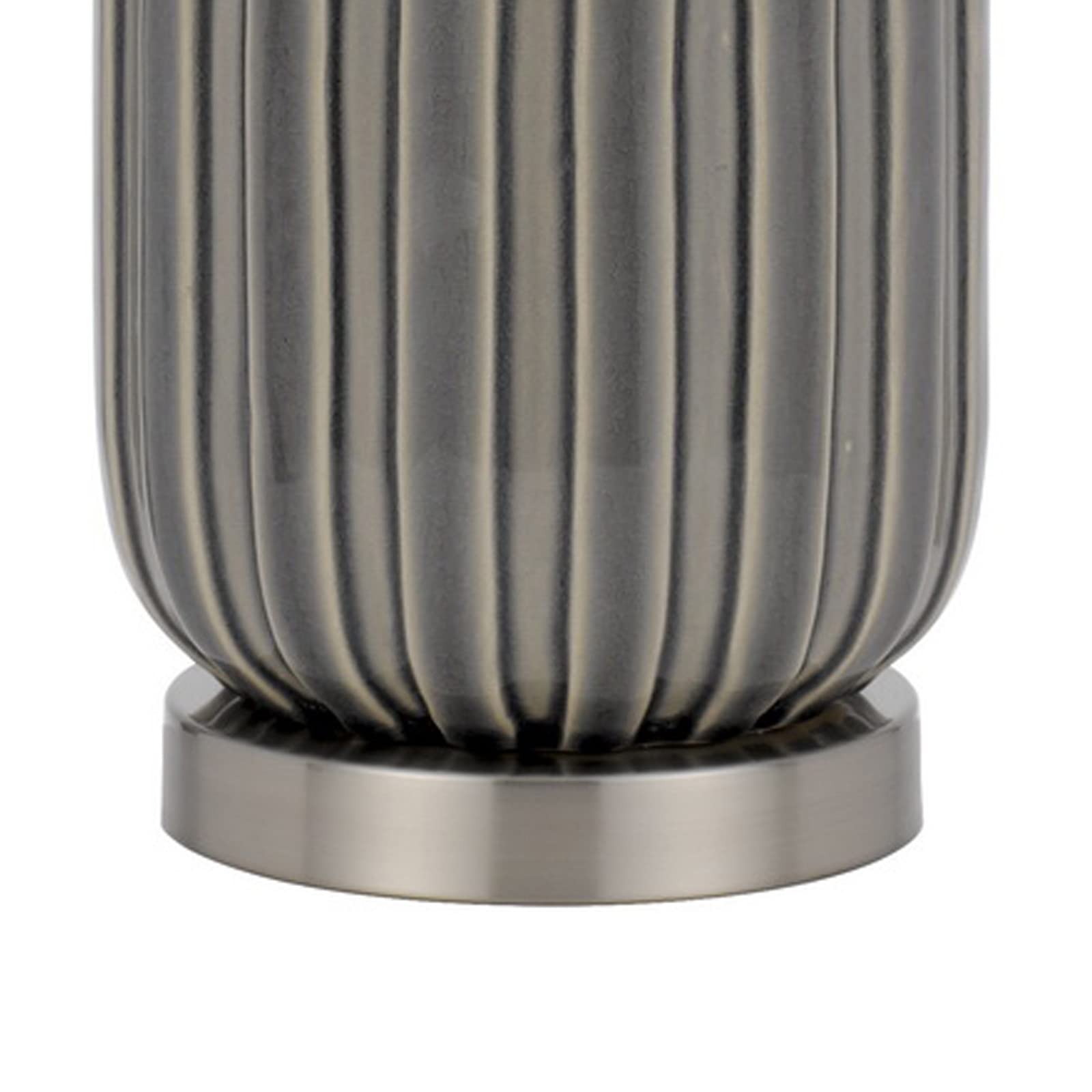 Benzara Ceramic Table Lamp with Dimmer, 29 in., Gray, Model BM272340