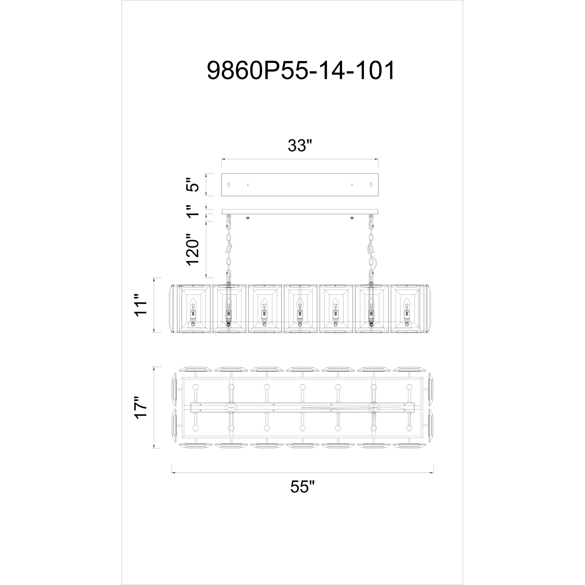 Cwi Lighting Black 14 Light Metal Farmhouse Chandelier - Elegant, Modern Design