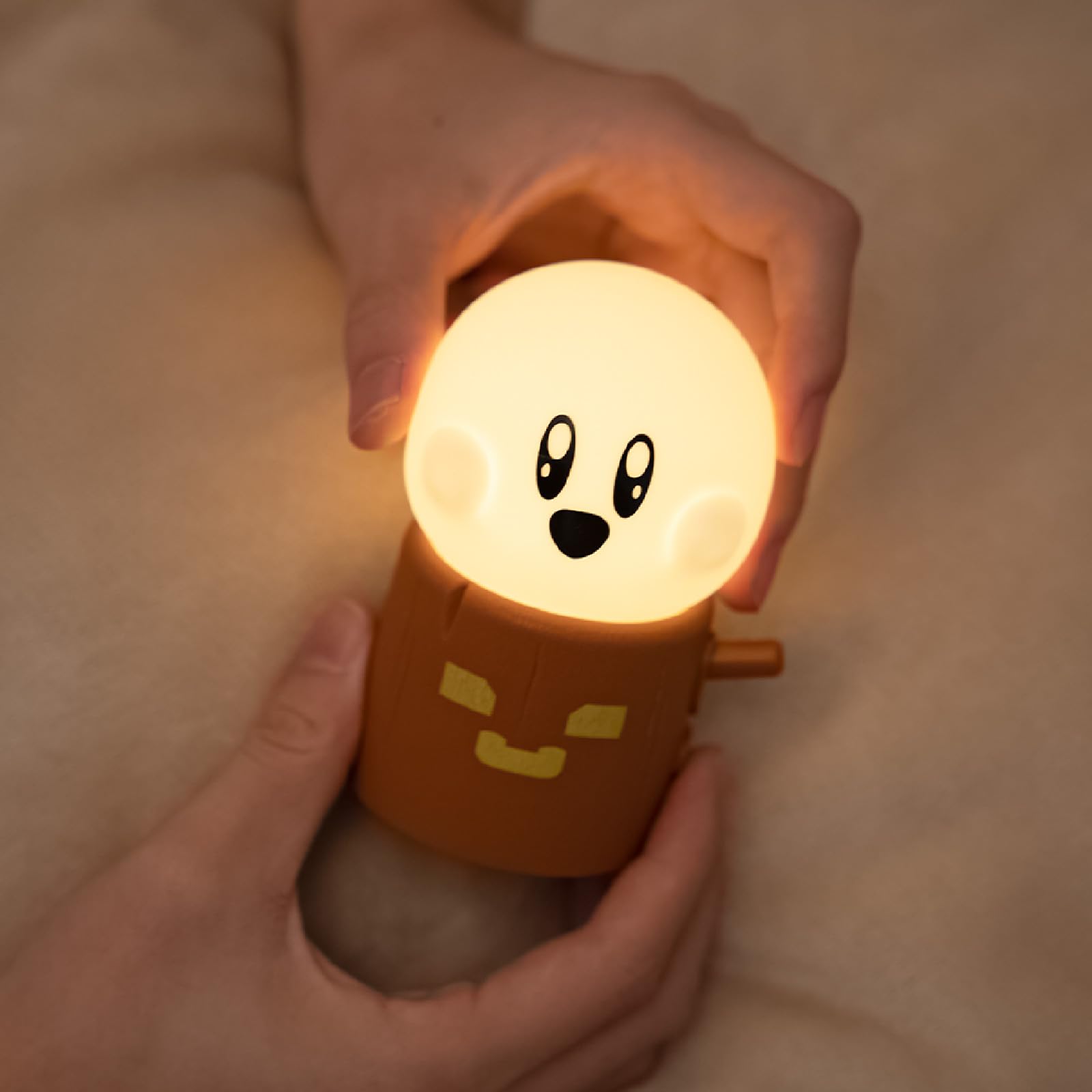 Deogos Ghost Campfire Night Light  Small Ambient Lamp  Cute Night Light  2 Modes/Rechargeable/Cordless/Dimmable Brightness  Warm Lamps For Kids Sleep Buddy  Work/Study Buddy  Gift