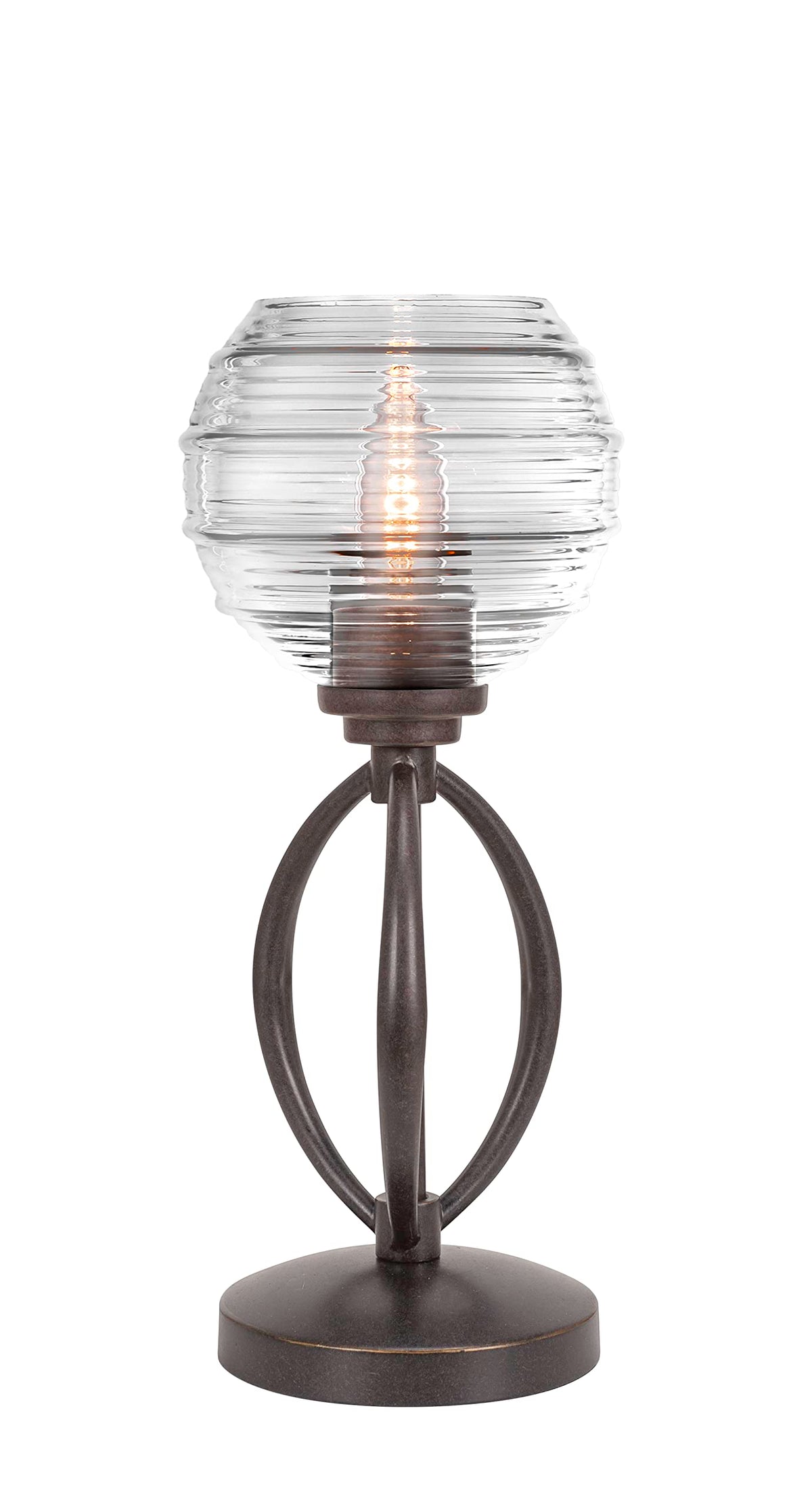 Toltec Lighting Marquise 1 Light Table Lamp in Dark Granite (2410-DG-5110)