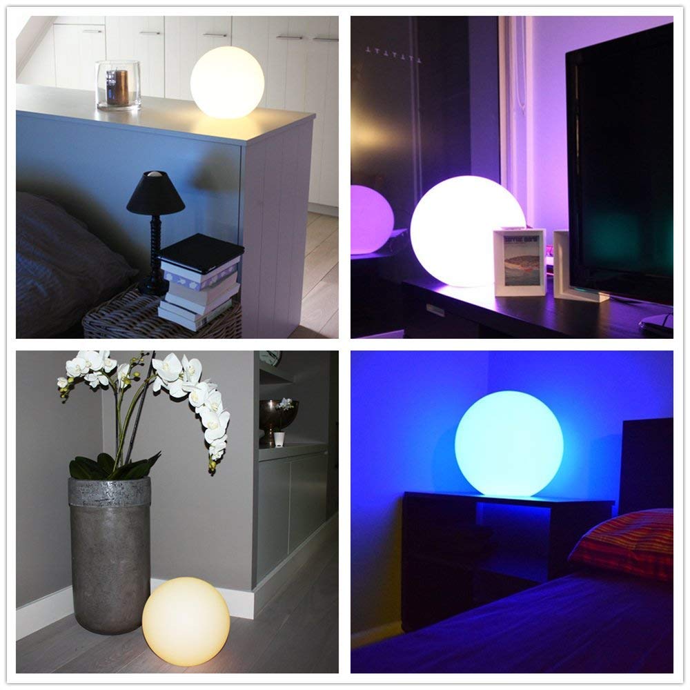 Borelor LED Ball Light - 4.7" Rechargeable Multicolor Mood Light, IP65 Waterproof for Indoor/Outdoor Use, Ideal for Parties and Weddings