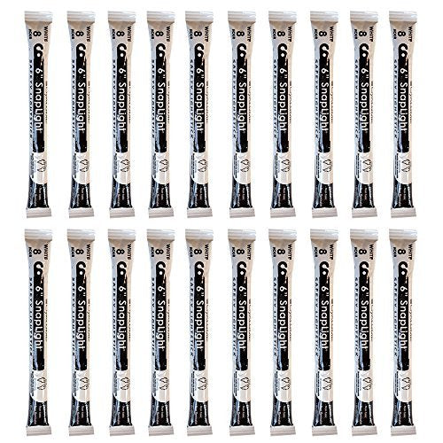 Cyalume Emergency Glow Sticks - 6” SnapLight, 8 Hour Duration, Plastic, 20 Pack, Model 9-00724