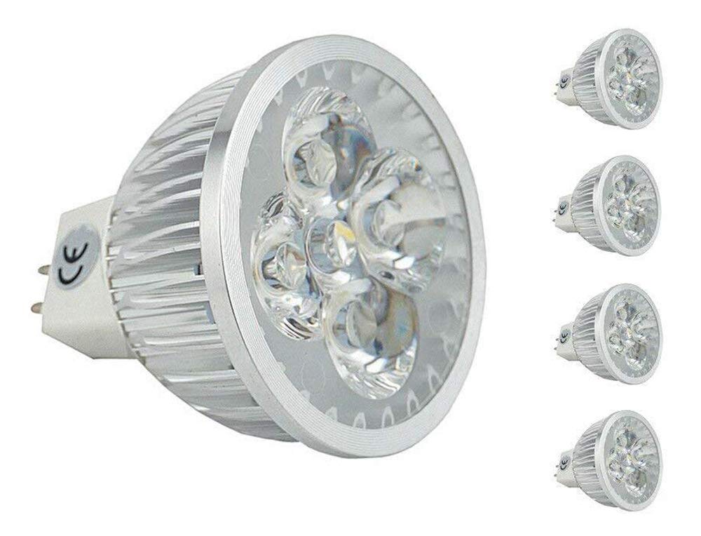 CTKcom MR16 LED Bulbs, 5W Spotlight, 6000K Cool White, 400LM, 4 Count, G5.3 Base, Equivalent to 50W Hal