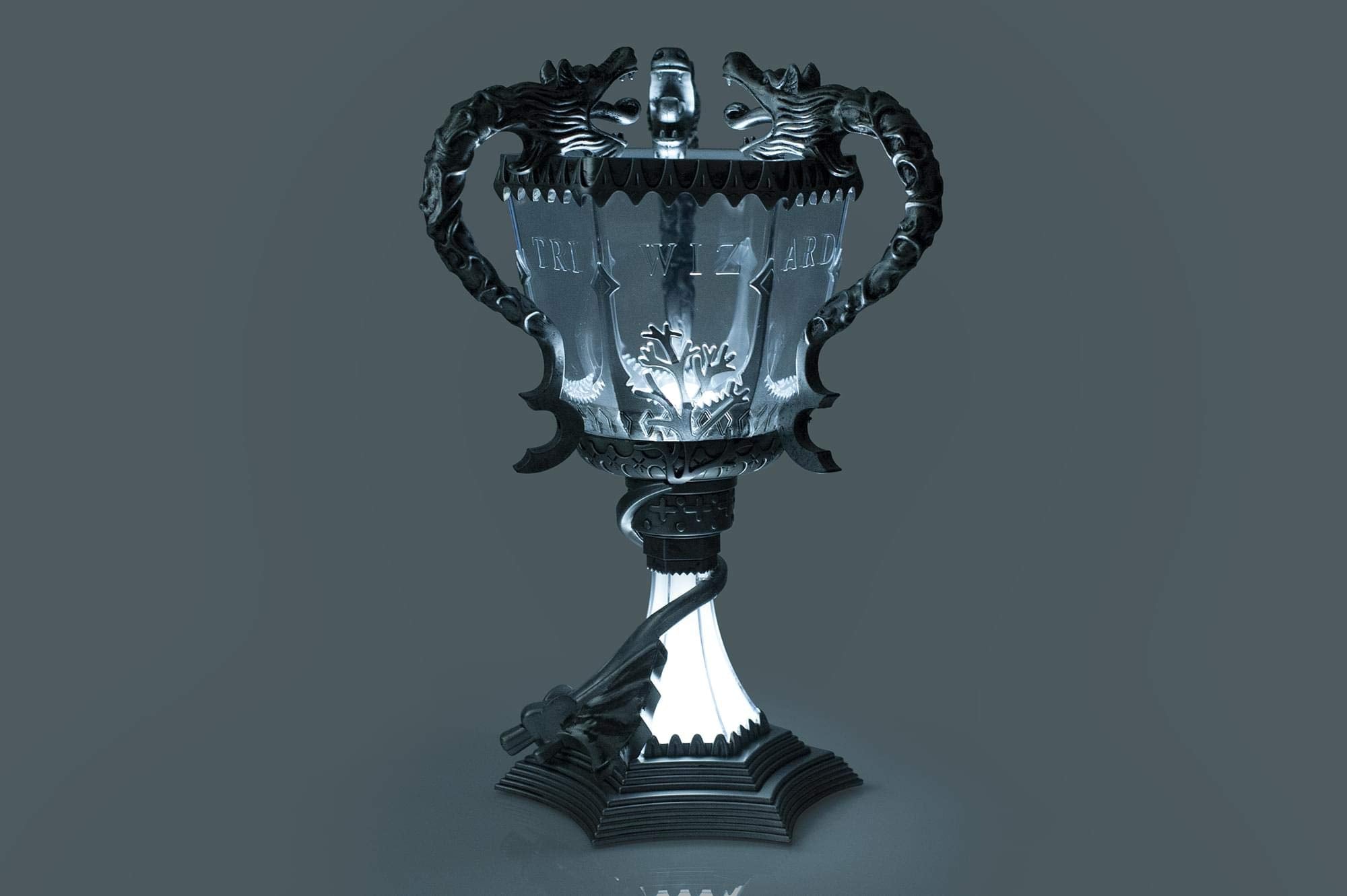 Harry Potter Triwizard Cup Mood Light - 13-Inch LED Lamp, Silver, Plastic, Model 13018
