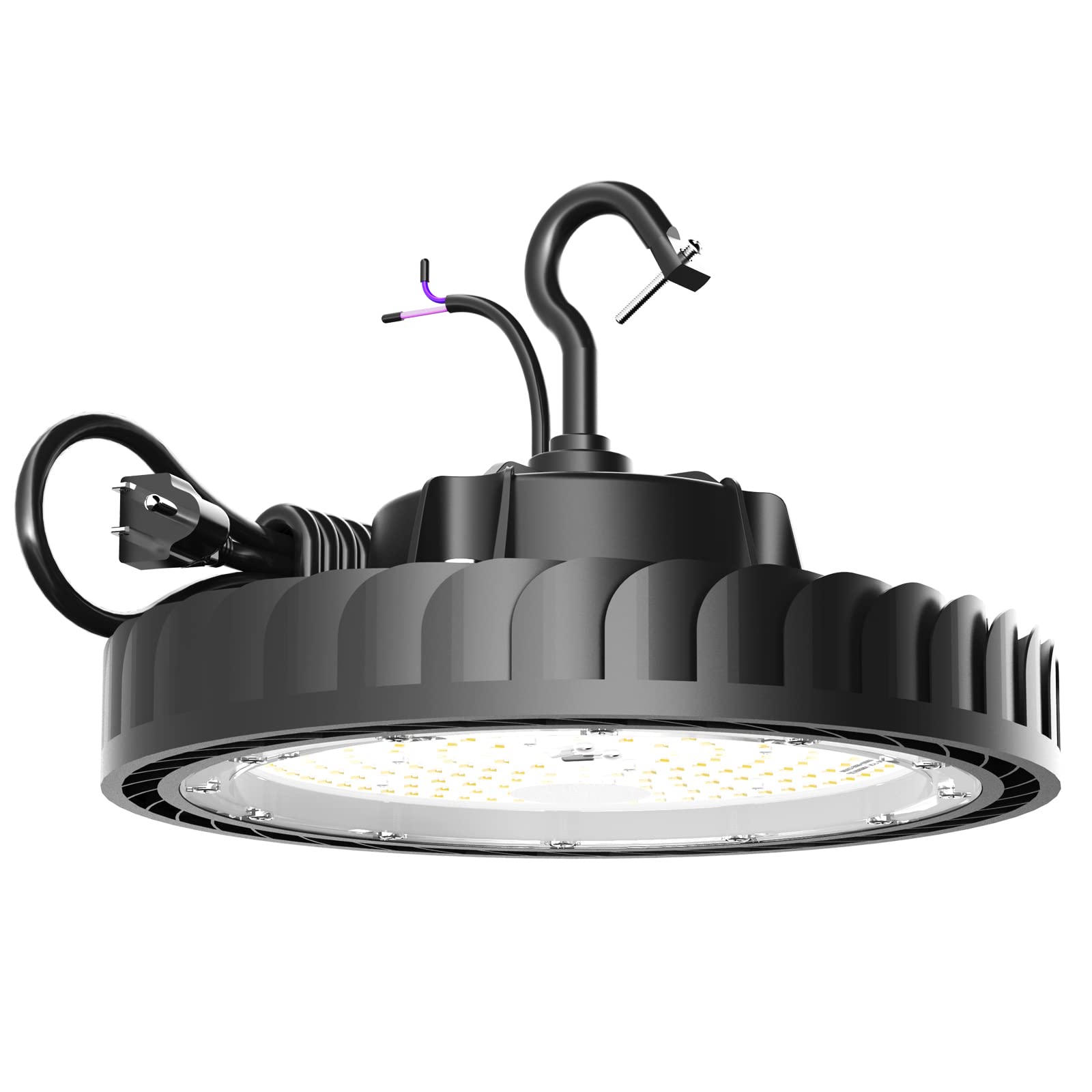 BEULT 200W High Bay LED Light, 30000LM, 0-10V Dimmable, Aluminum, Black, Model BEULT-200WZ-1P, 1