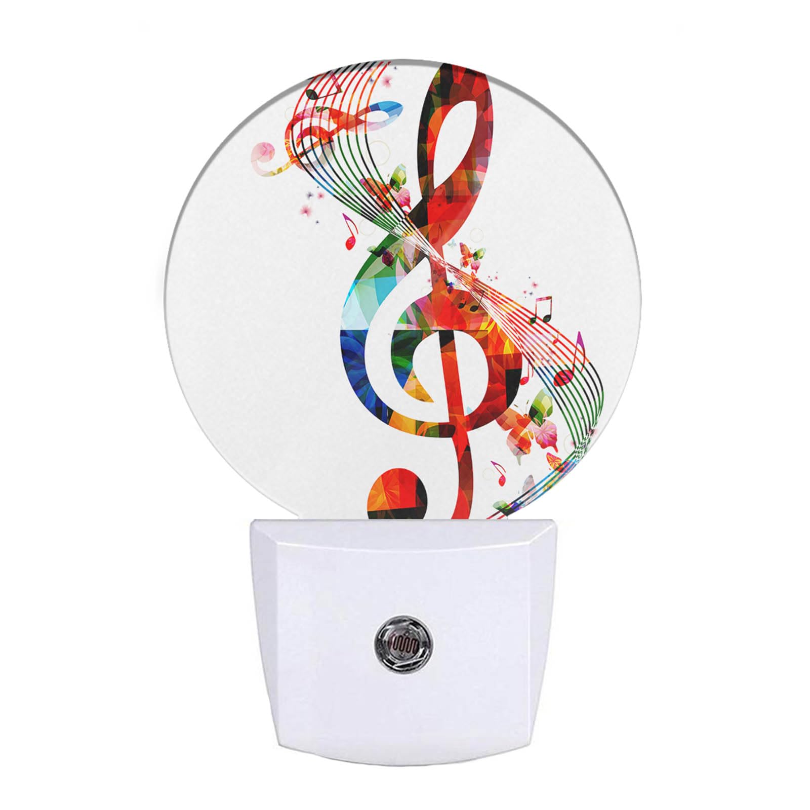 EKOBLA Music Night Light Colorful Music Notes Night Lights Plug into Wall for Girls Boys Men Women, Dusk to Dawn Sensor LED Nigh