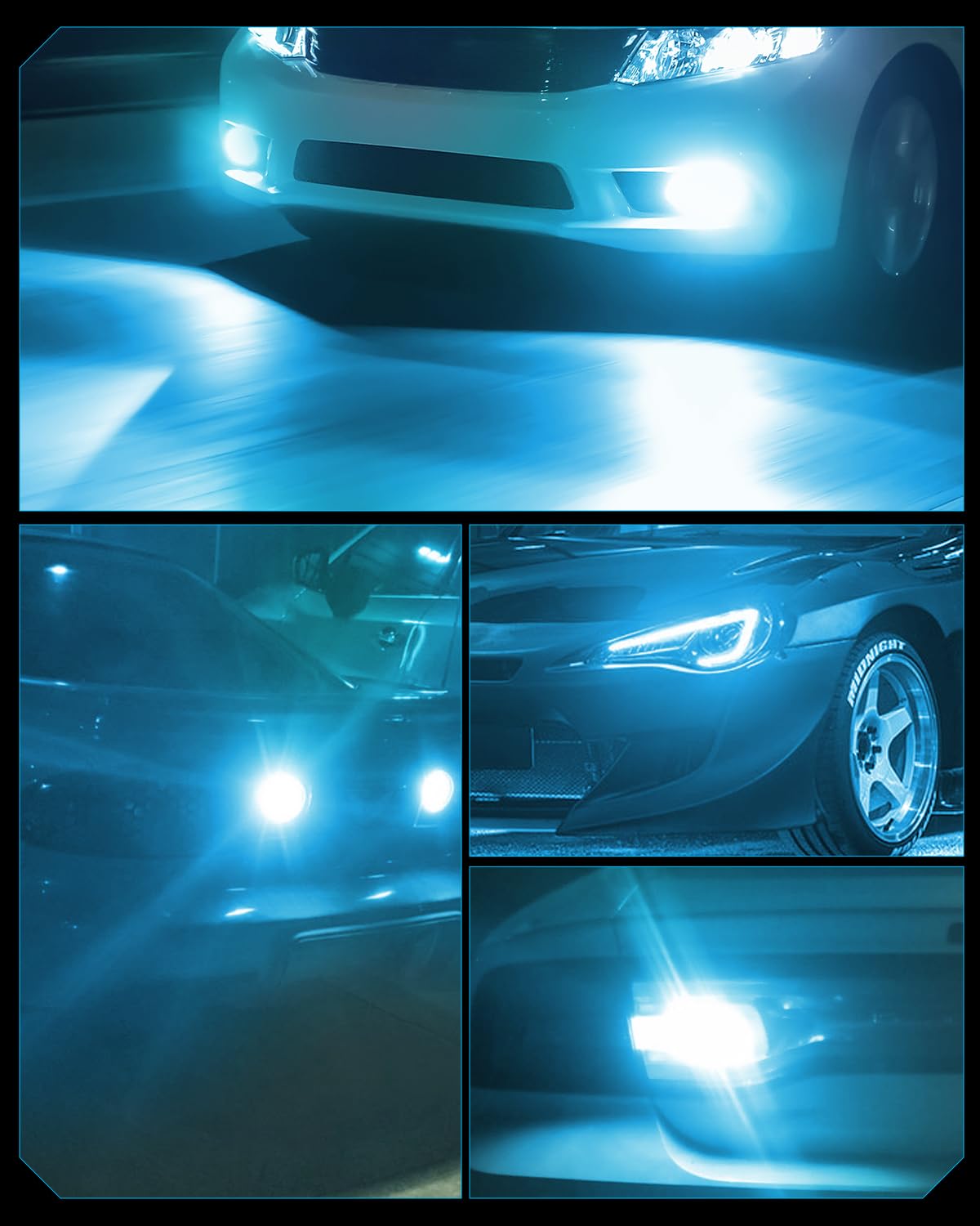 LUYED 880 LED Fog Light Bulb Super Brighter 8000K Ice Blue 1:1 Mini Size 886 890 892 893 Pack of 2