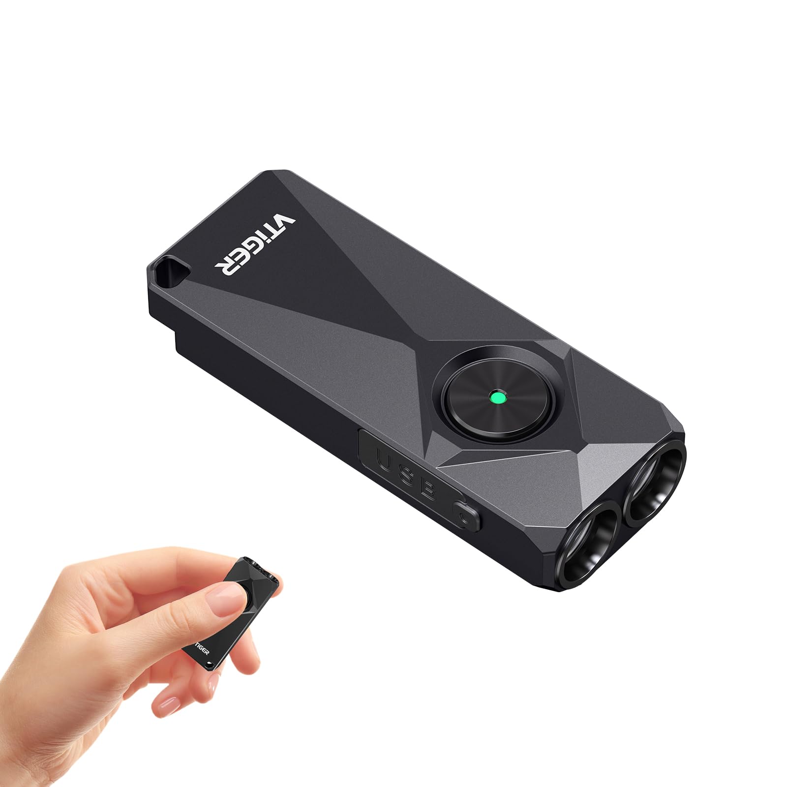VTIGER K1 800 High Lumens Key Chain Light, Small EDC Rechargeable Keychain Flashlight, Compact LED Tiny Flashlight with Magnetic